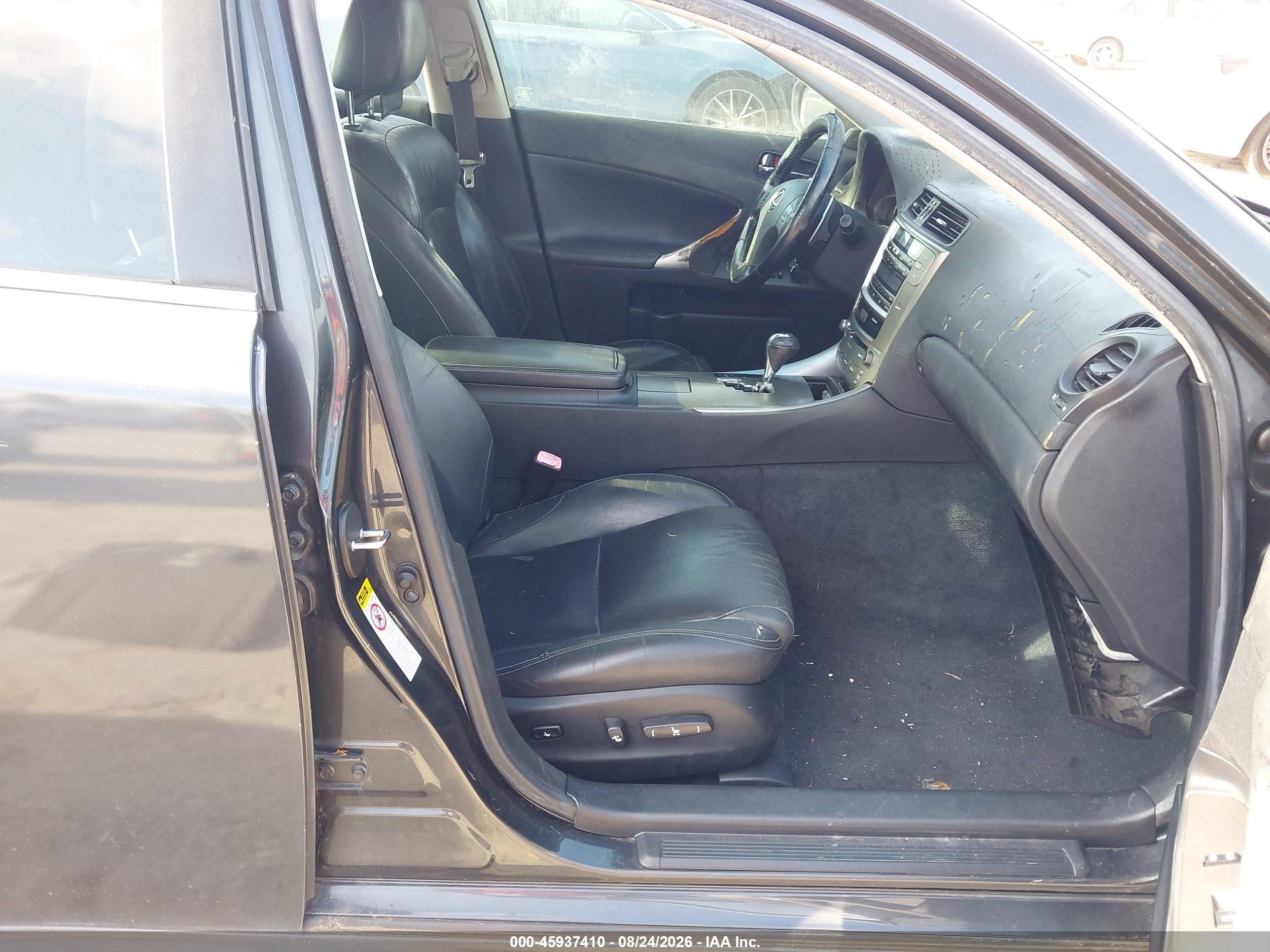 2009 Lexus Is 250   Black vin: JTHBK262X92087655