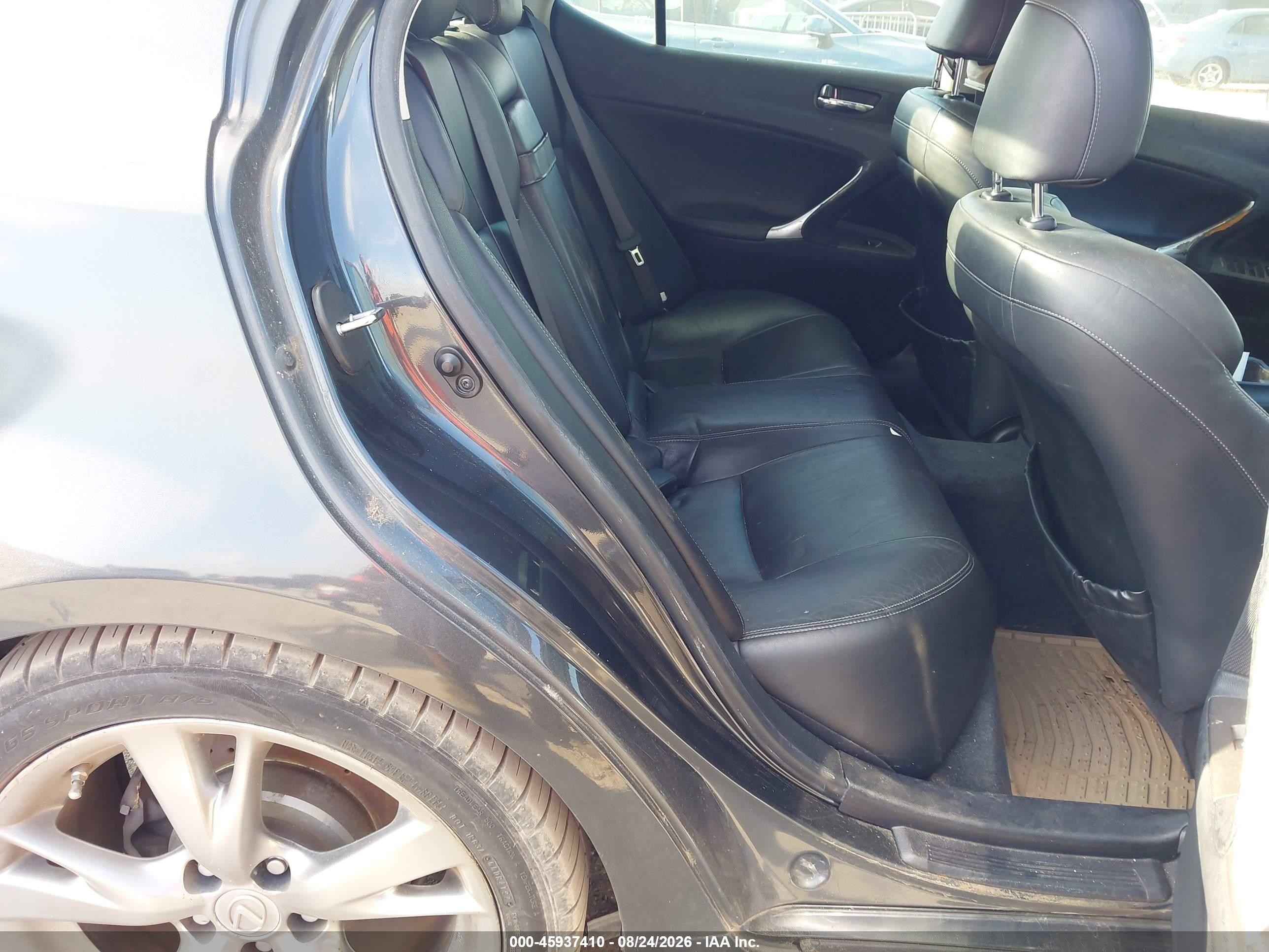 2009 Lexus Is 250   Black vin: JTHBK262X92087655