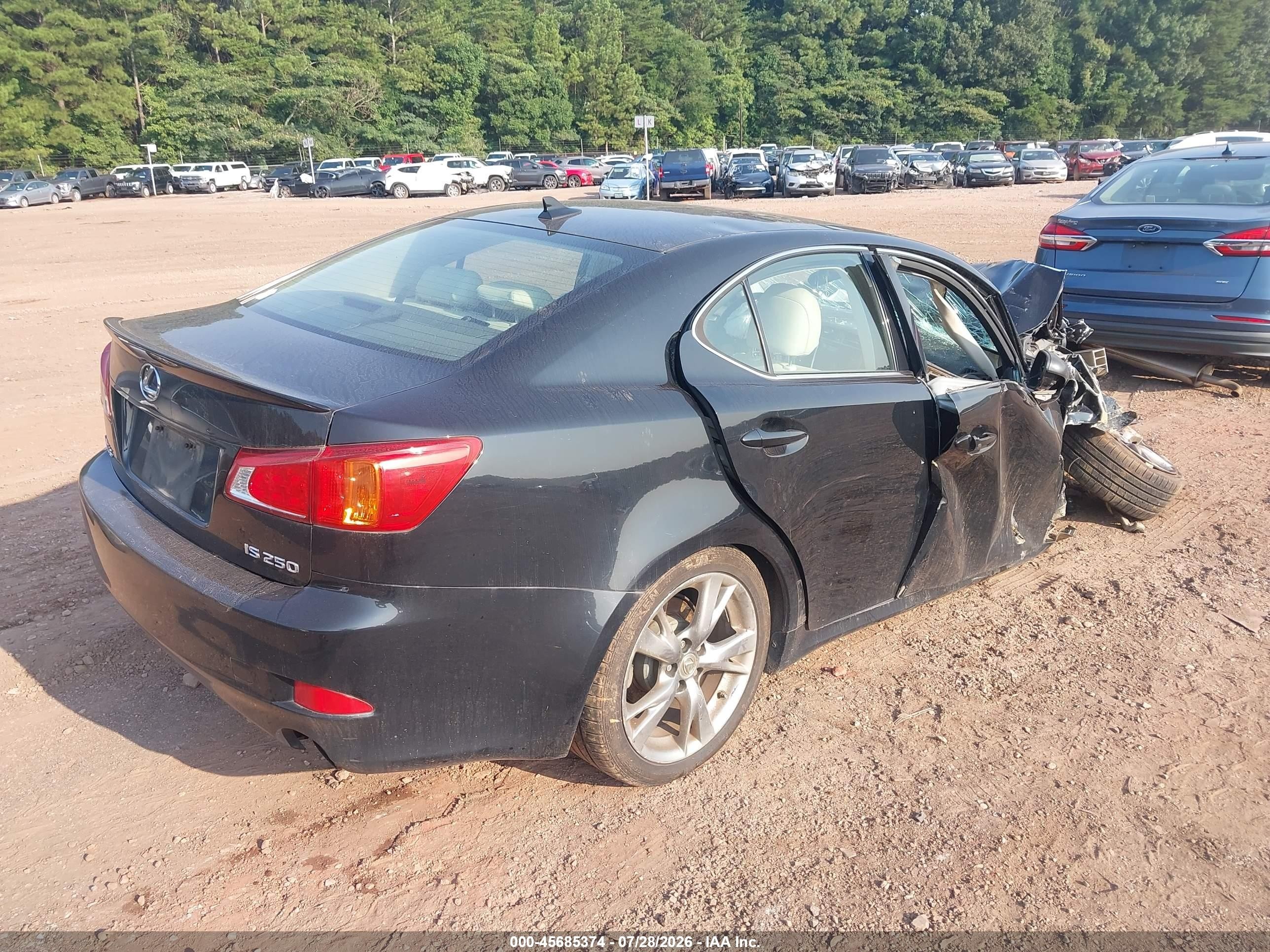2009 Lexus Is 250   Black vin: JTHBK262X92092094