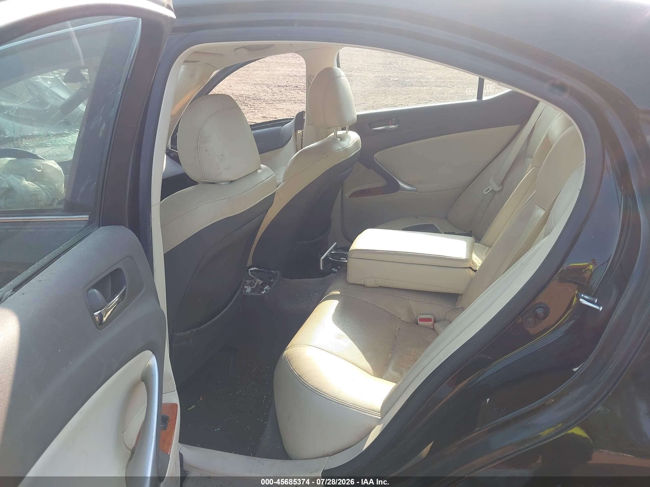 2009 Lexus Is 250   Black vin: JTHBK262X92092094