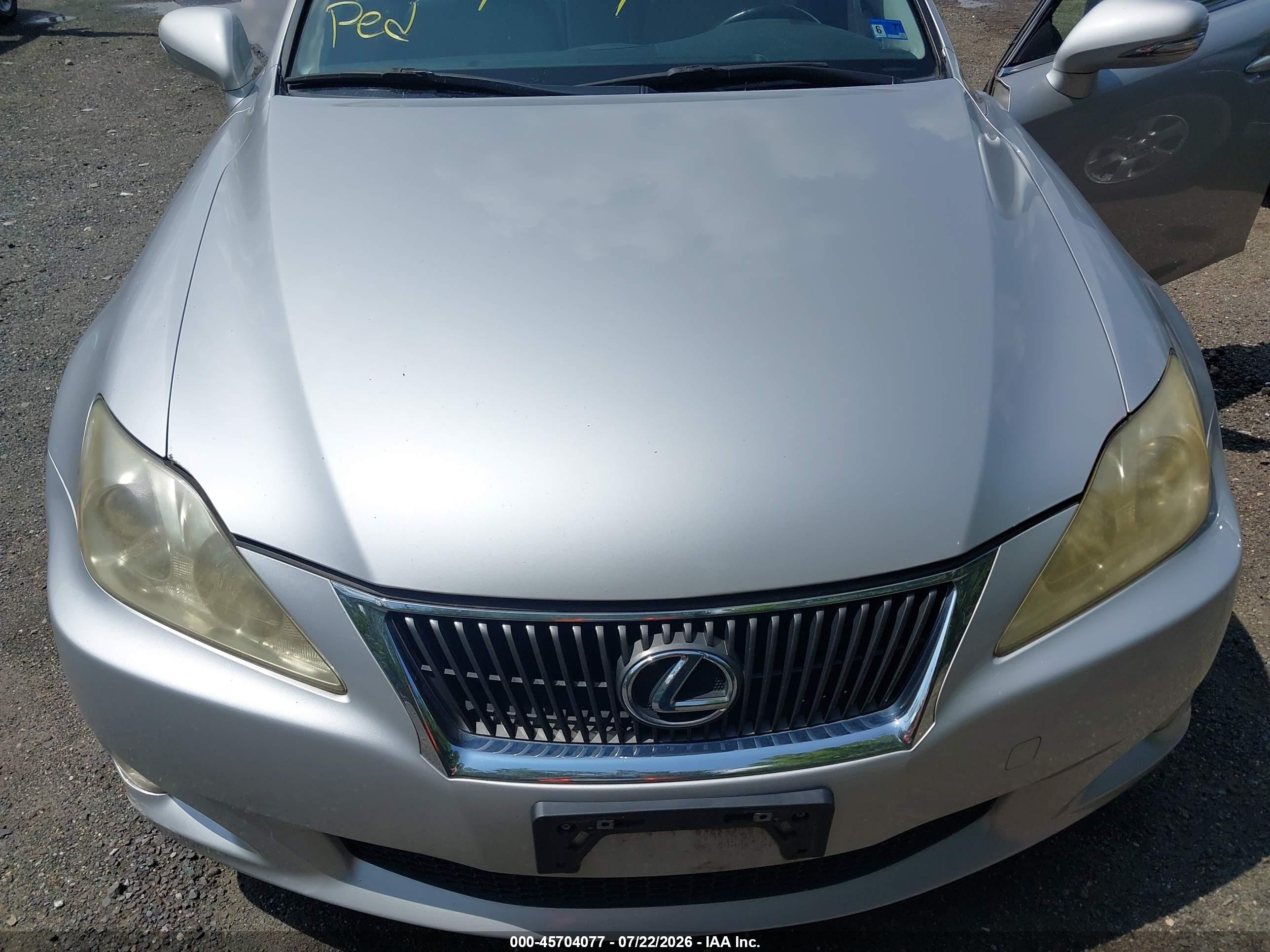 2009 Lexus Is 250   Silver vin: JTHBK262X95089307