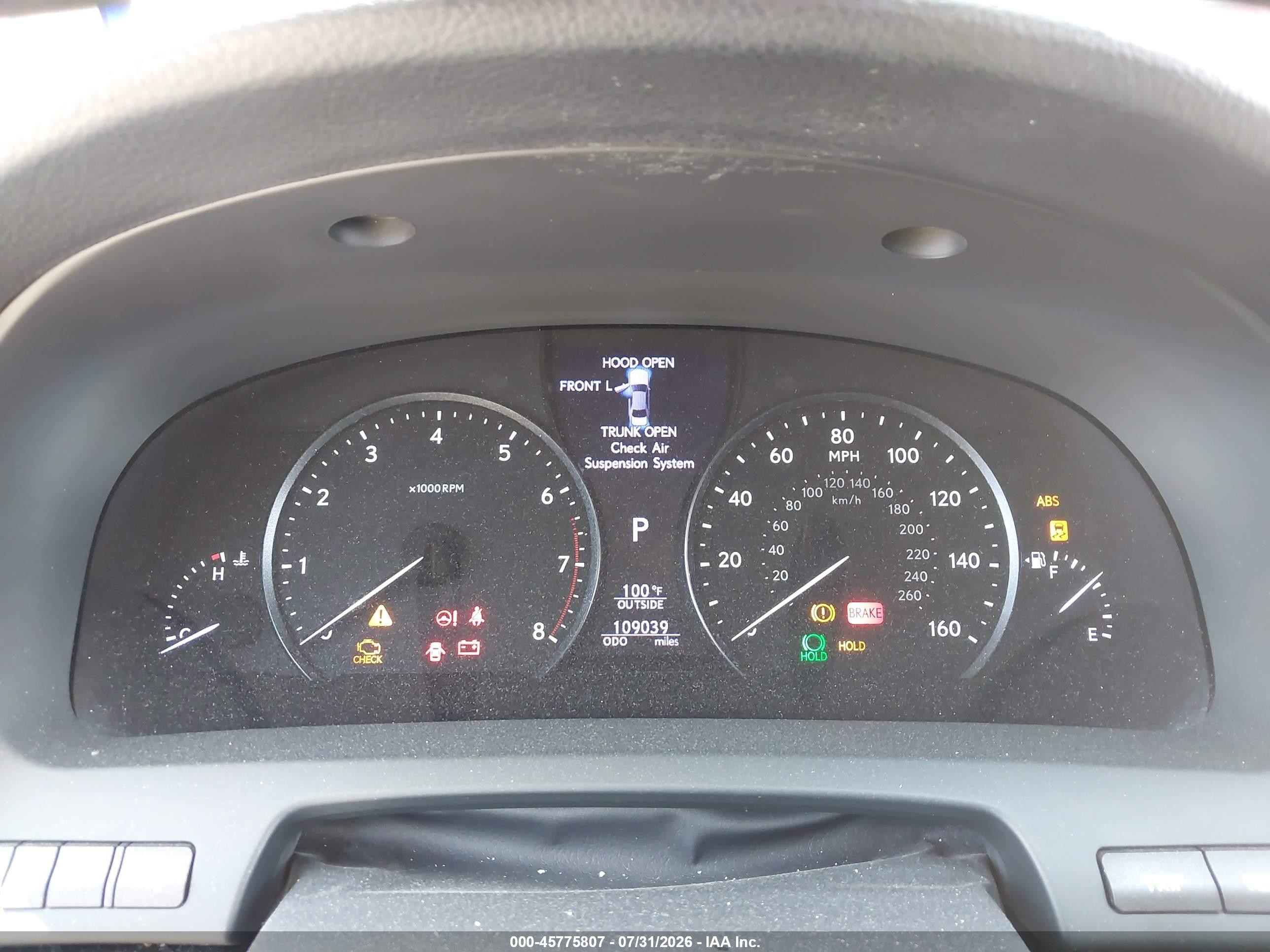 2013 Lexus Ls 460   Silver vin: JTHBL1EF5D5118975