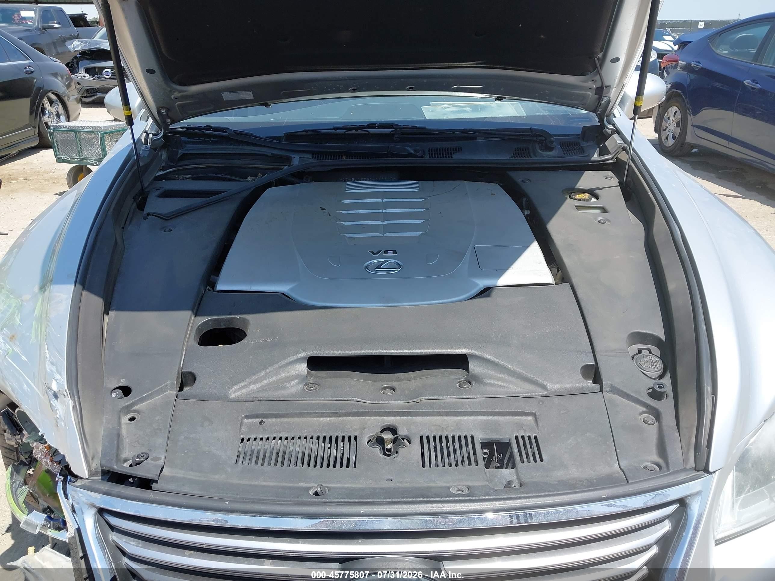 2013 Lexus Ls 460   Silver vin: JTHBL1EF5D5118975
