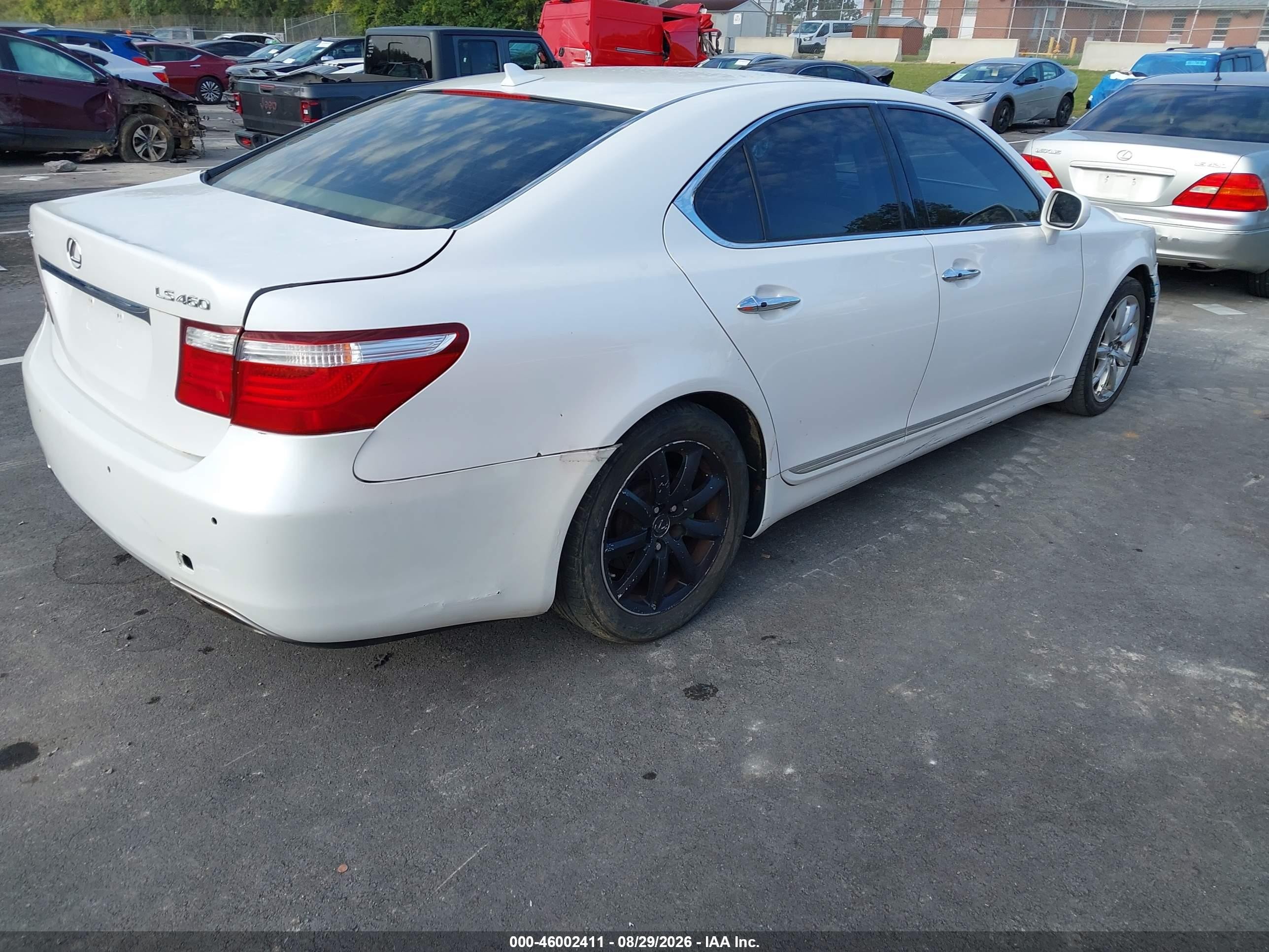 2007 Lexus Ls 460   Белый vin: JTHBL46F075033742