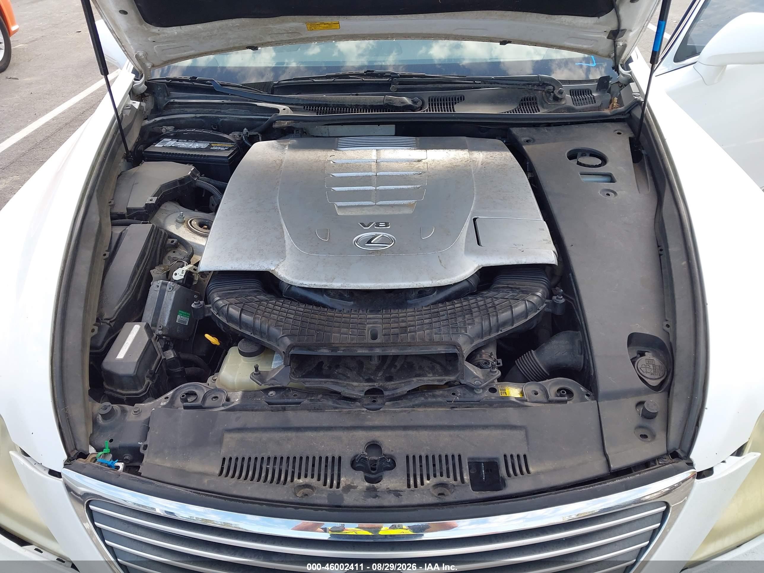 2007 Lexus Ls 460   Белый vin: JTHBL46F075033742