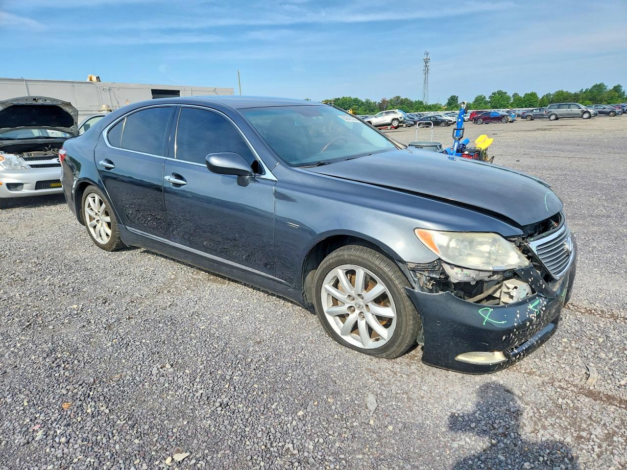2007 Lexus Ls 460 Black vin: JTHBL46F075035555