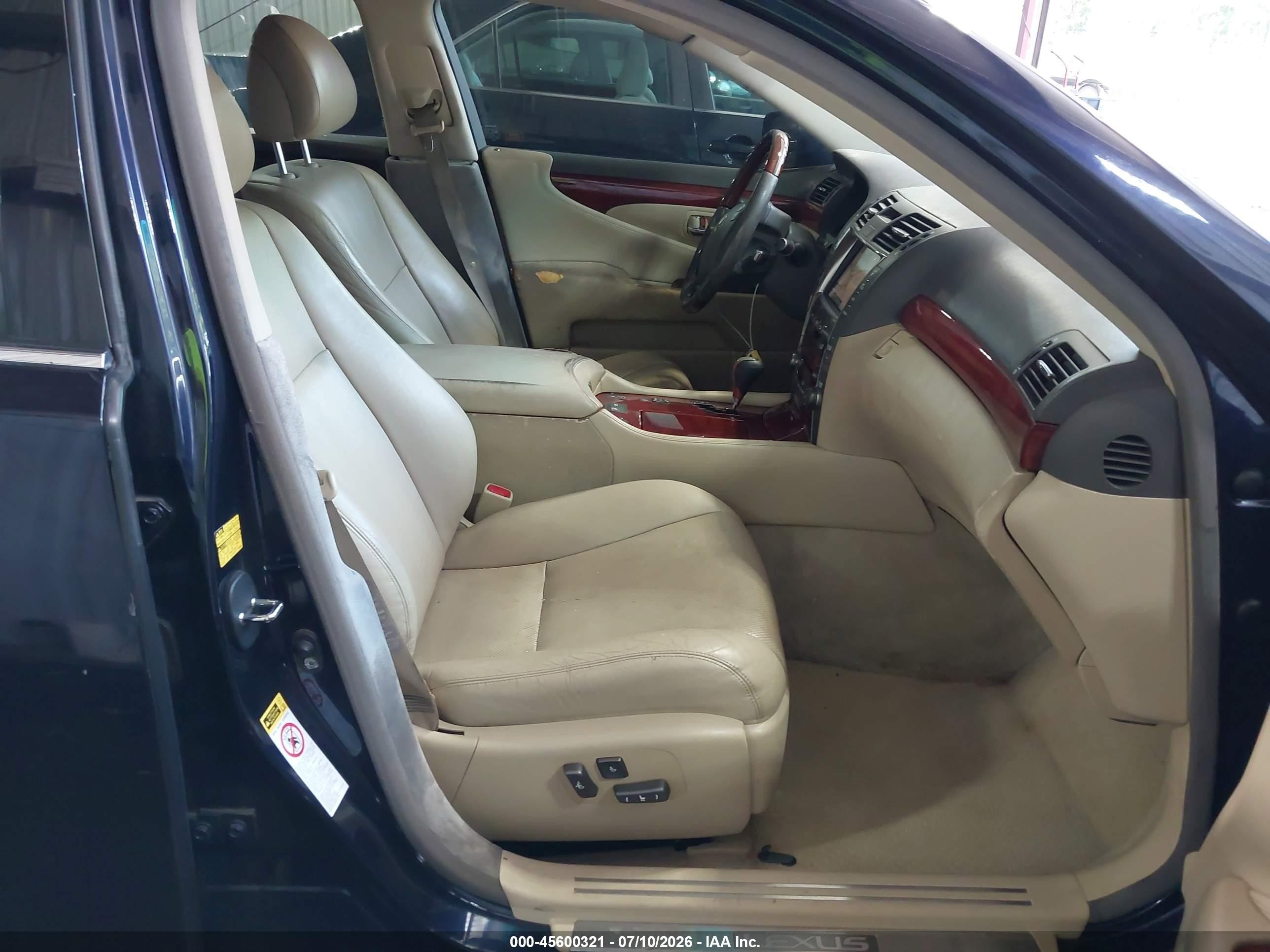 2008 Lexus Ls 460   Dark Blue vin: JTHBL46F085052213