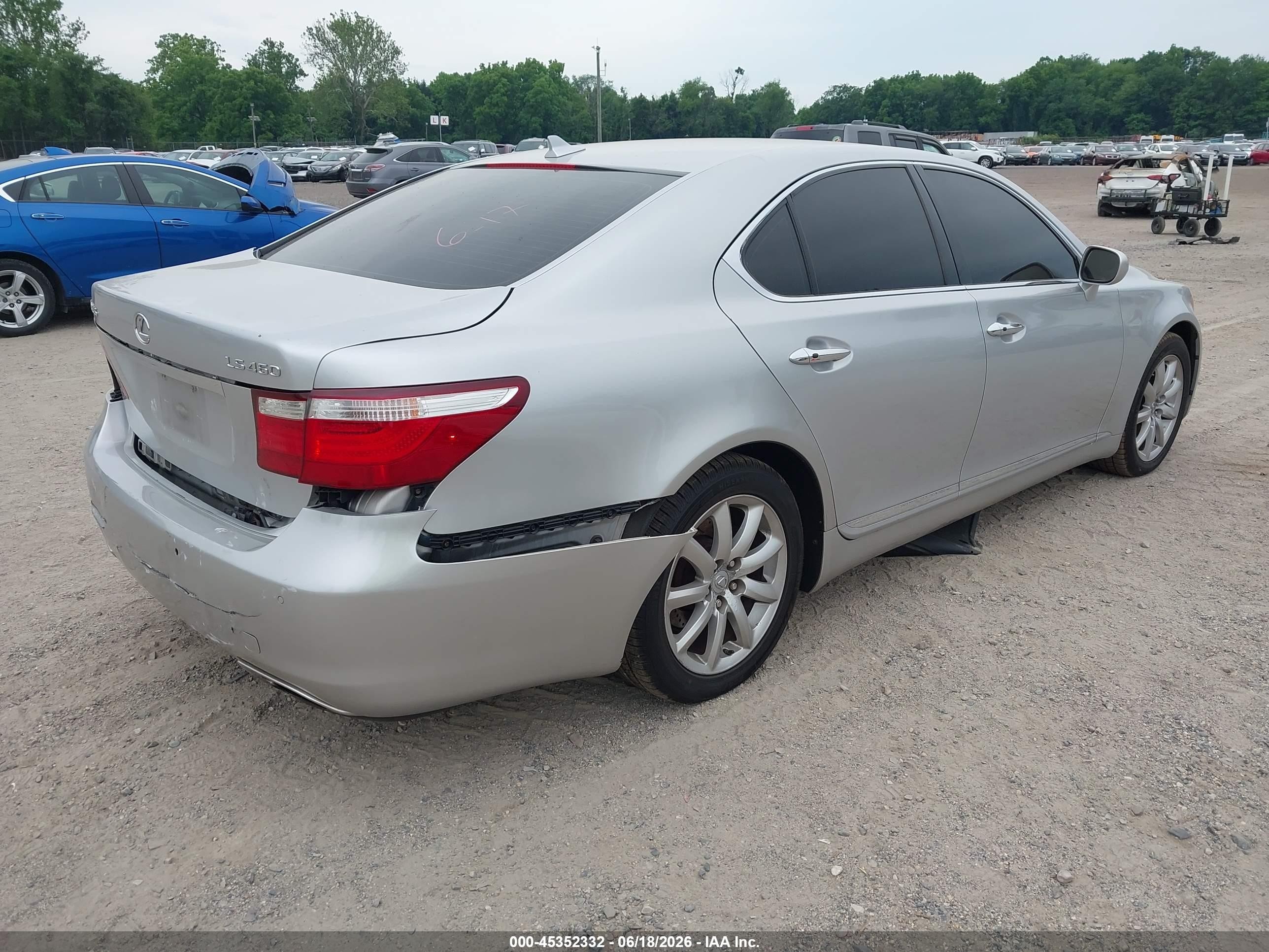 2008 Lexus Ls 460   Silver vin: JTHBL46F085062966