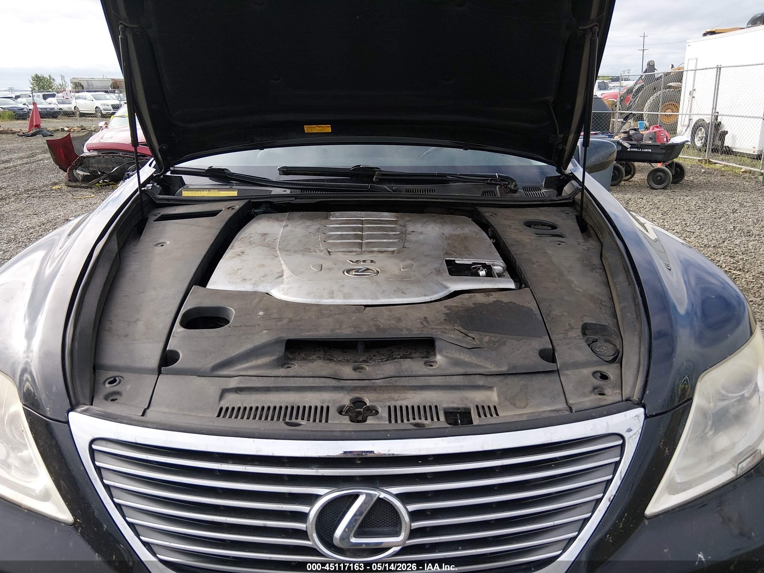 2008 Lexus Ls 460   Black vin: JTHBL46F085066497