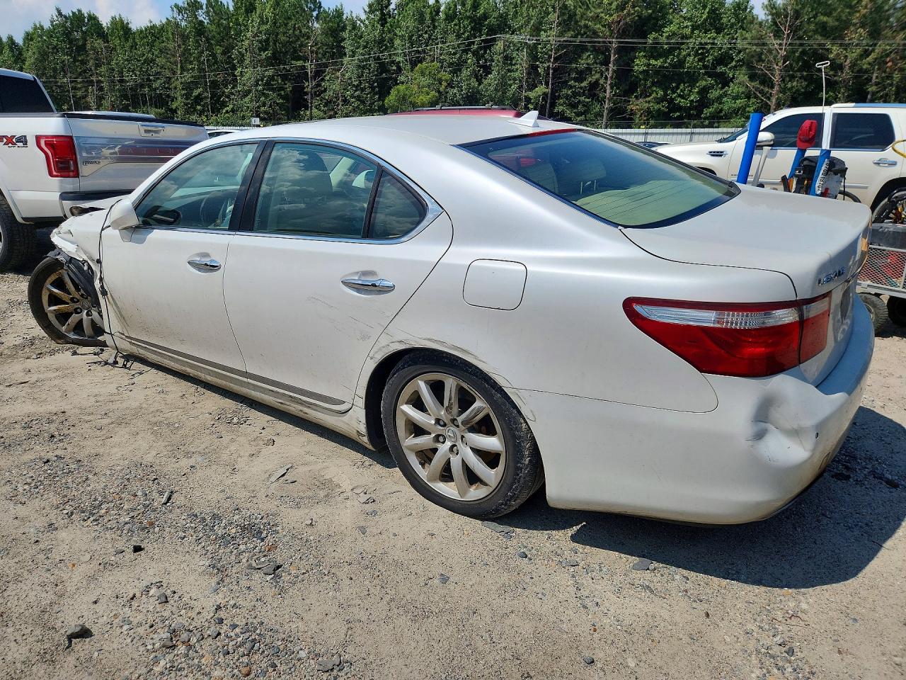 2008 Lexus Ls 460 White vin: JTHBL46F085083803
