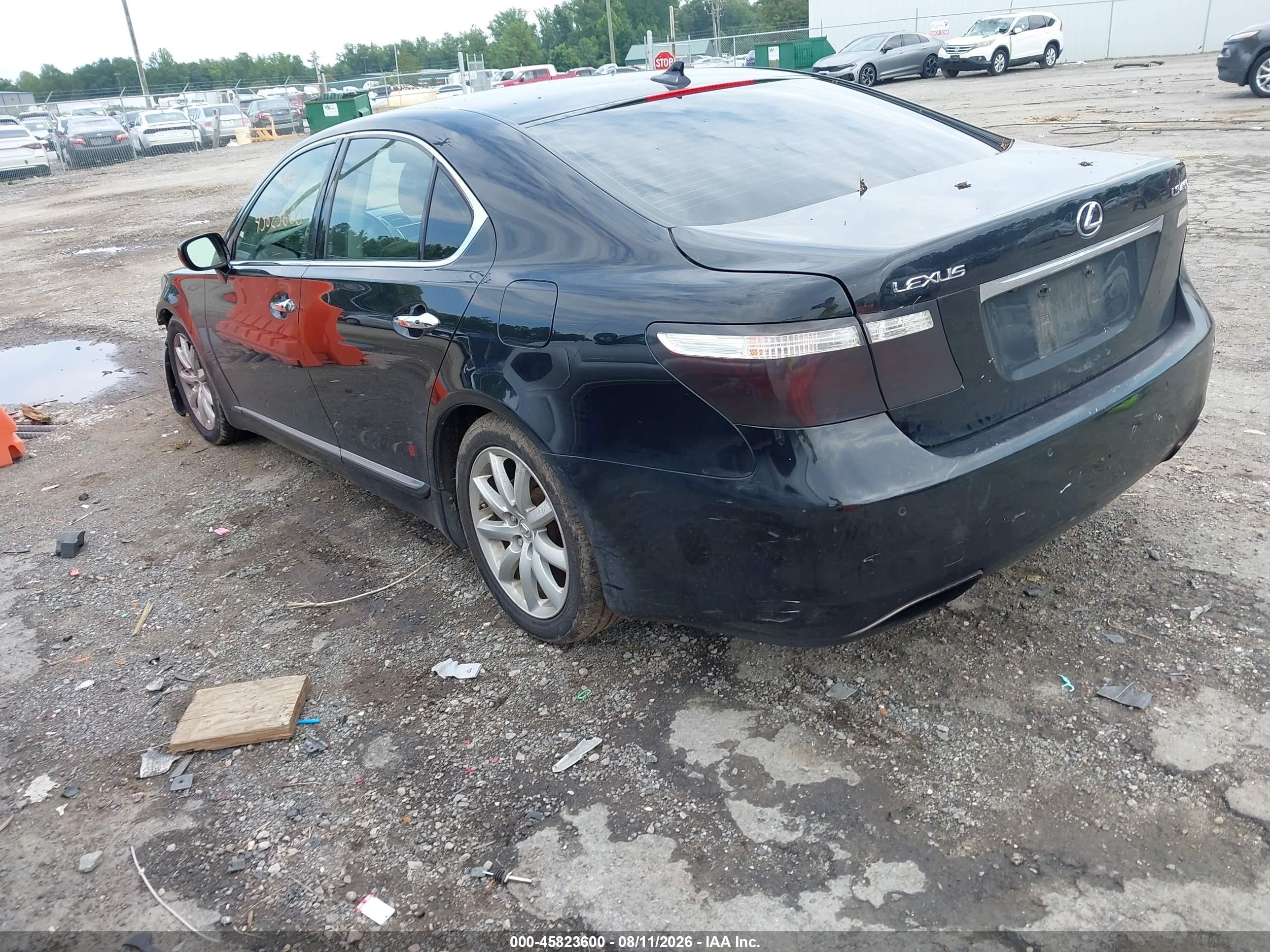 2007 Lexus Ls 460   Black vin: JTHBL46F175003004