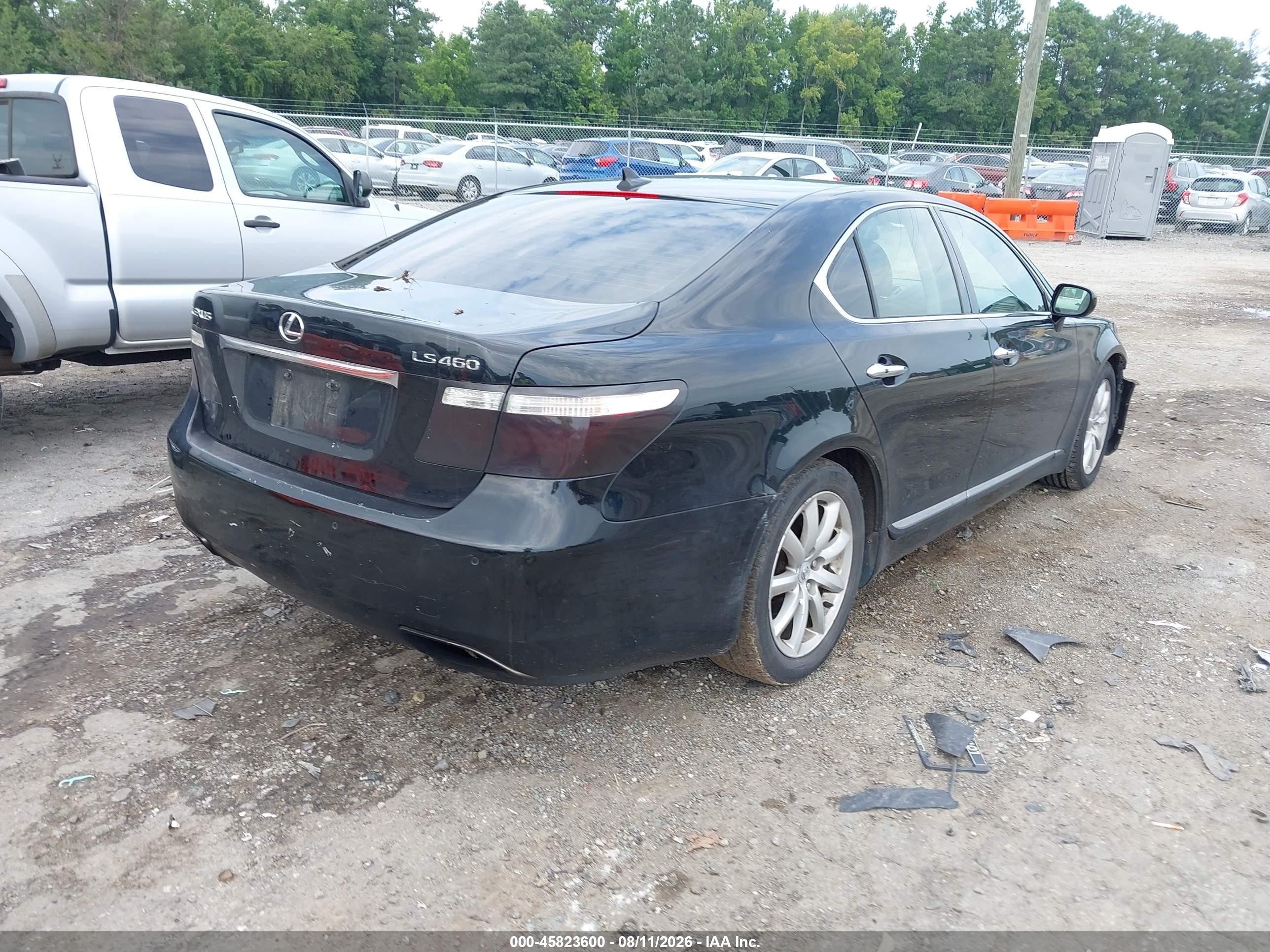 2007 Lexus Ls 460   Black vin: JTHBL46F175003004