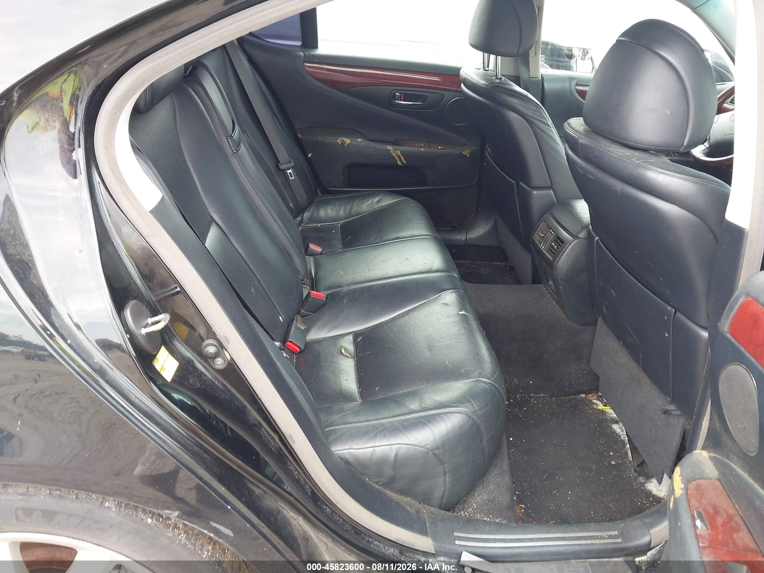 2007 Lexus Ls 460   Black vin: JTHBL46F175003004