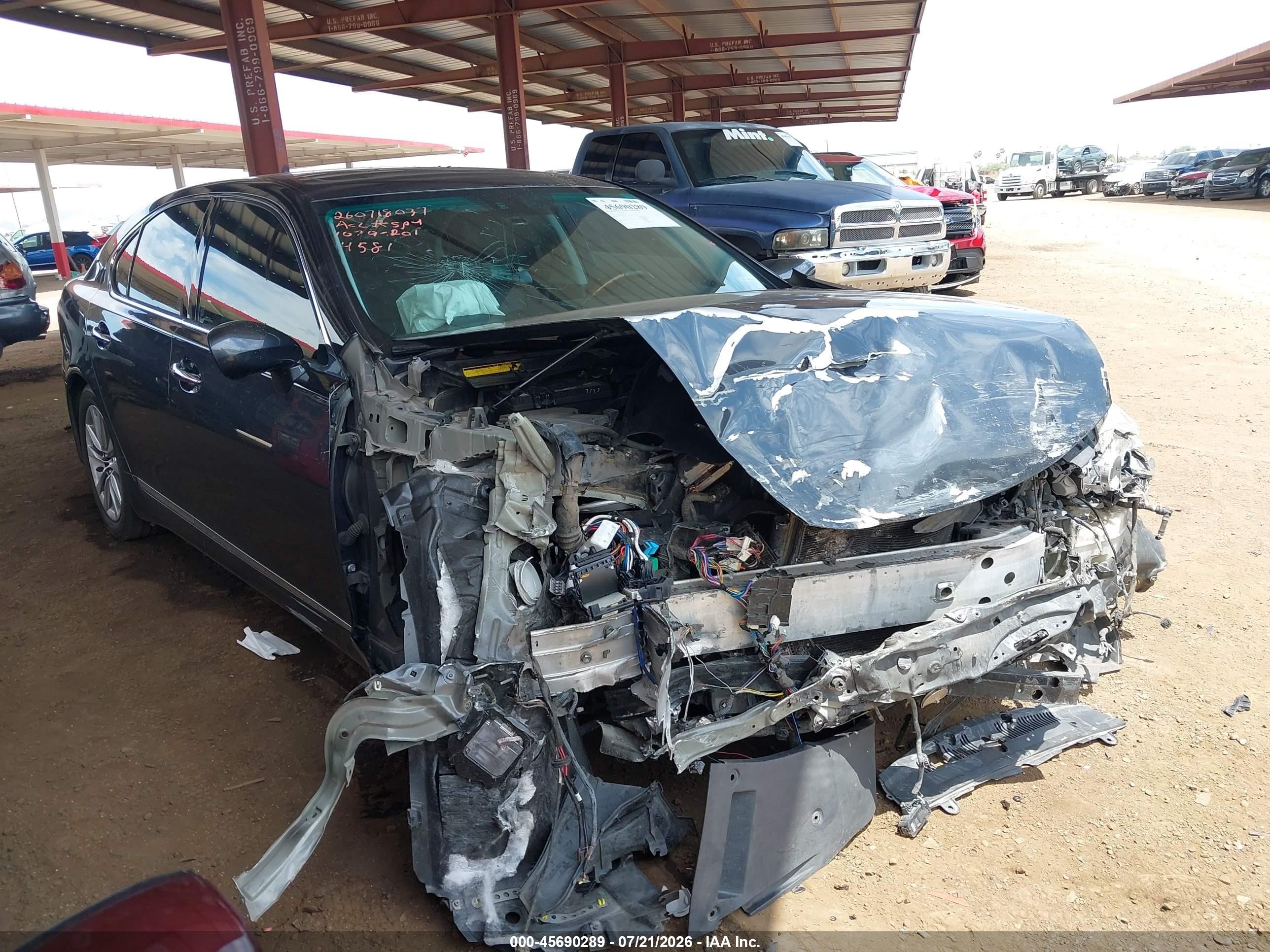 2007 Lexus Ls 460   Black vin: JTHBL46F175024581