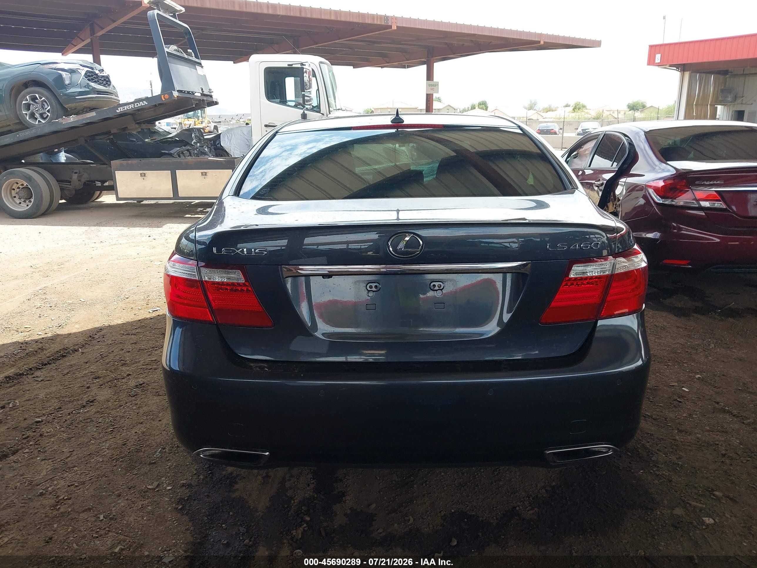 2007 Lexus Ls 460   Black vin: JTHBL46F175024581