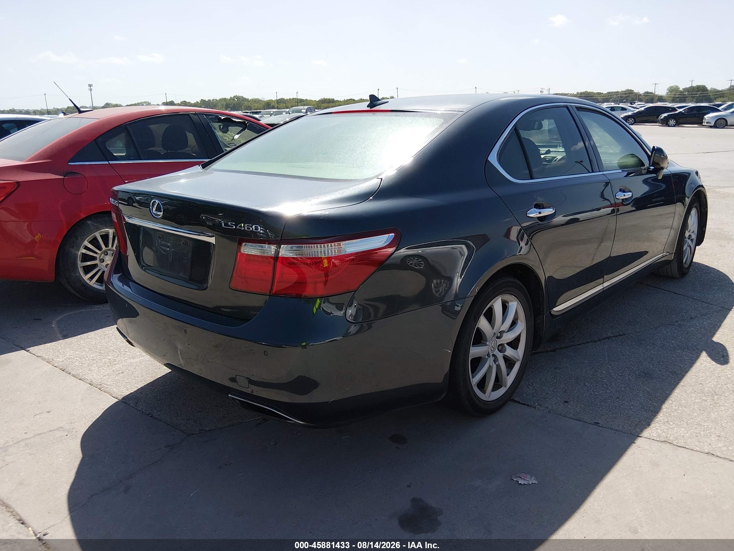 2007 Lexus Ls 460   Black vin: JTHBL46F175029473