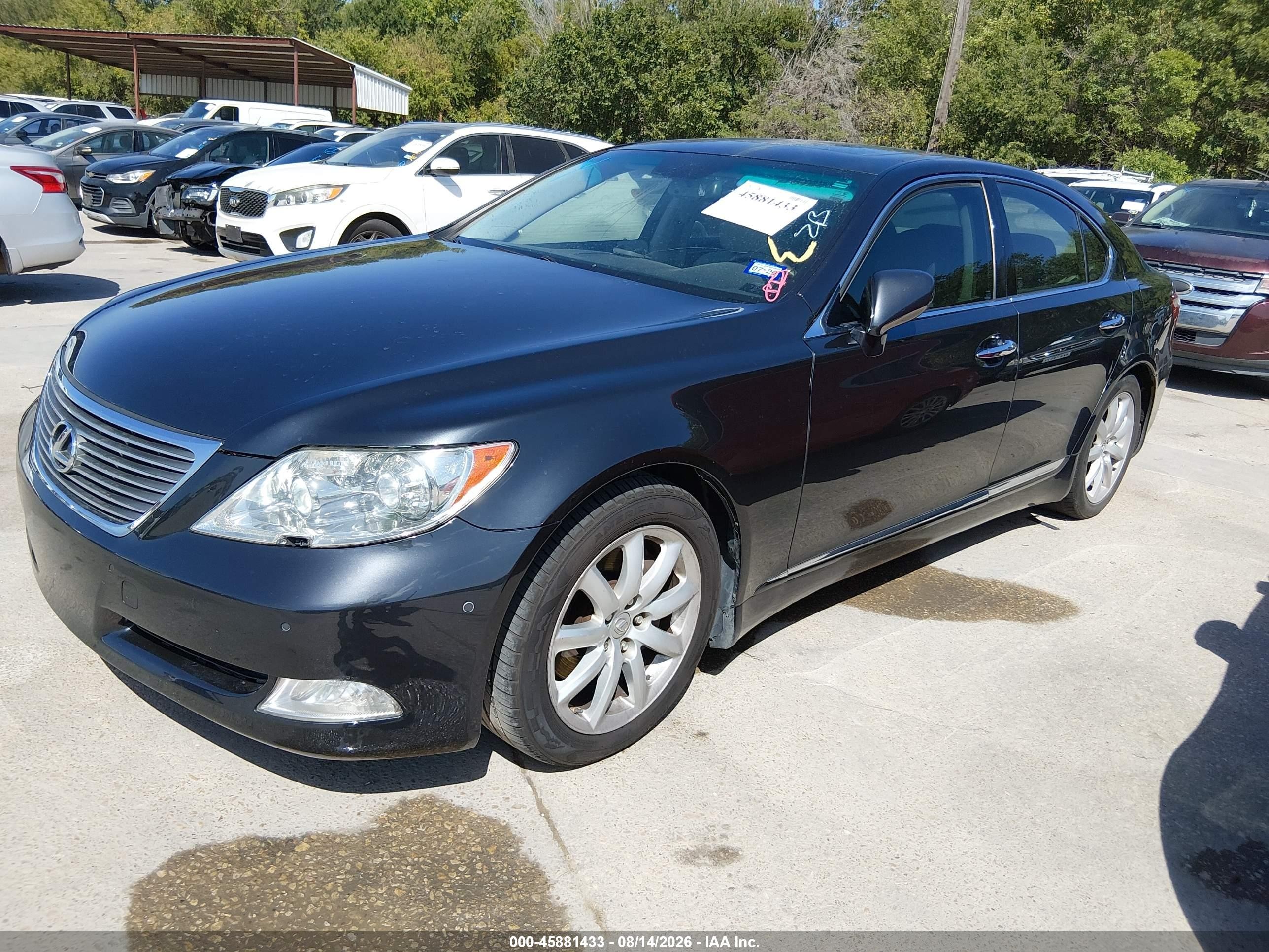 2007 Lexus Ls 460   Black vin: JTHBL46F175029473