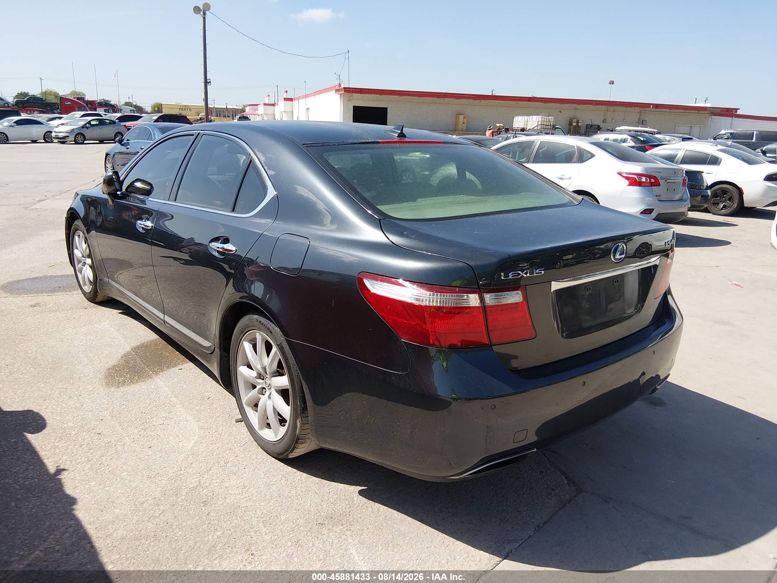 2007 Lexus Ls 460   Black vin: JTHBL46F175029473