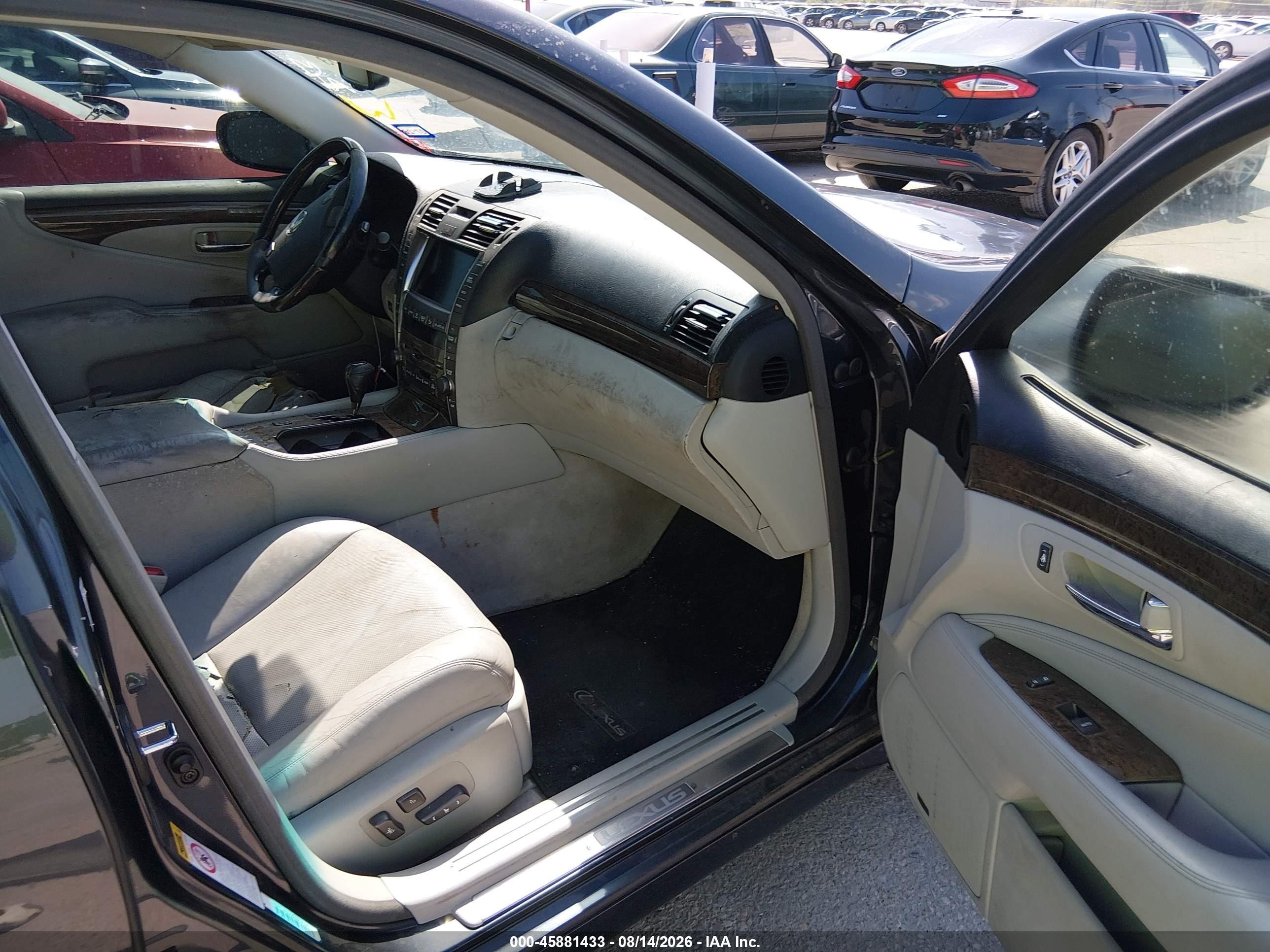 2007 Lexus Ls 460   Black vin: JTHBL46F175029473
