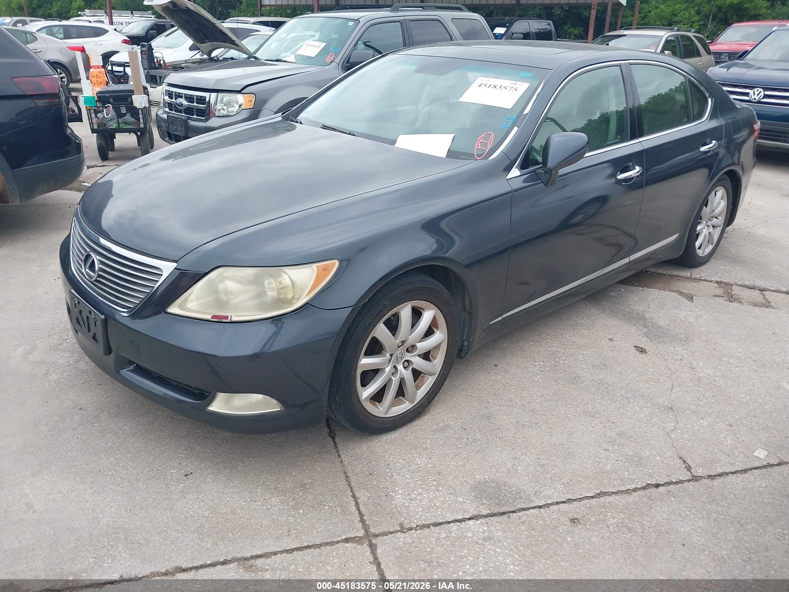 2007 Lexus Ls 460   Синий vin: JTHBL46F175042465