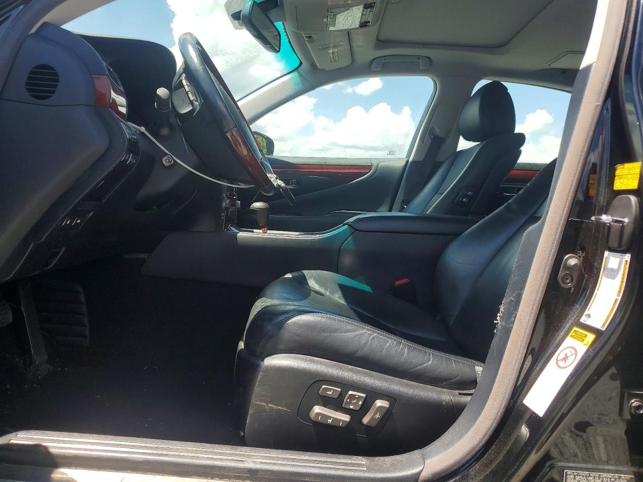 2007 Lexus Ls 460 Black vin: JTHBL46F175044183