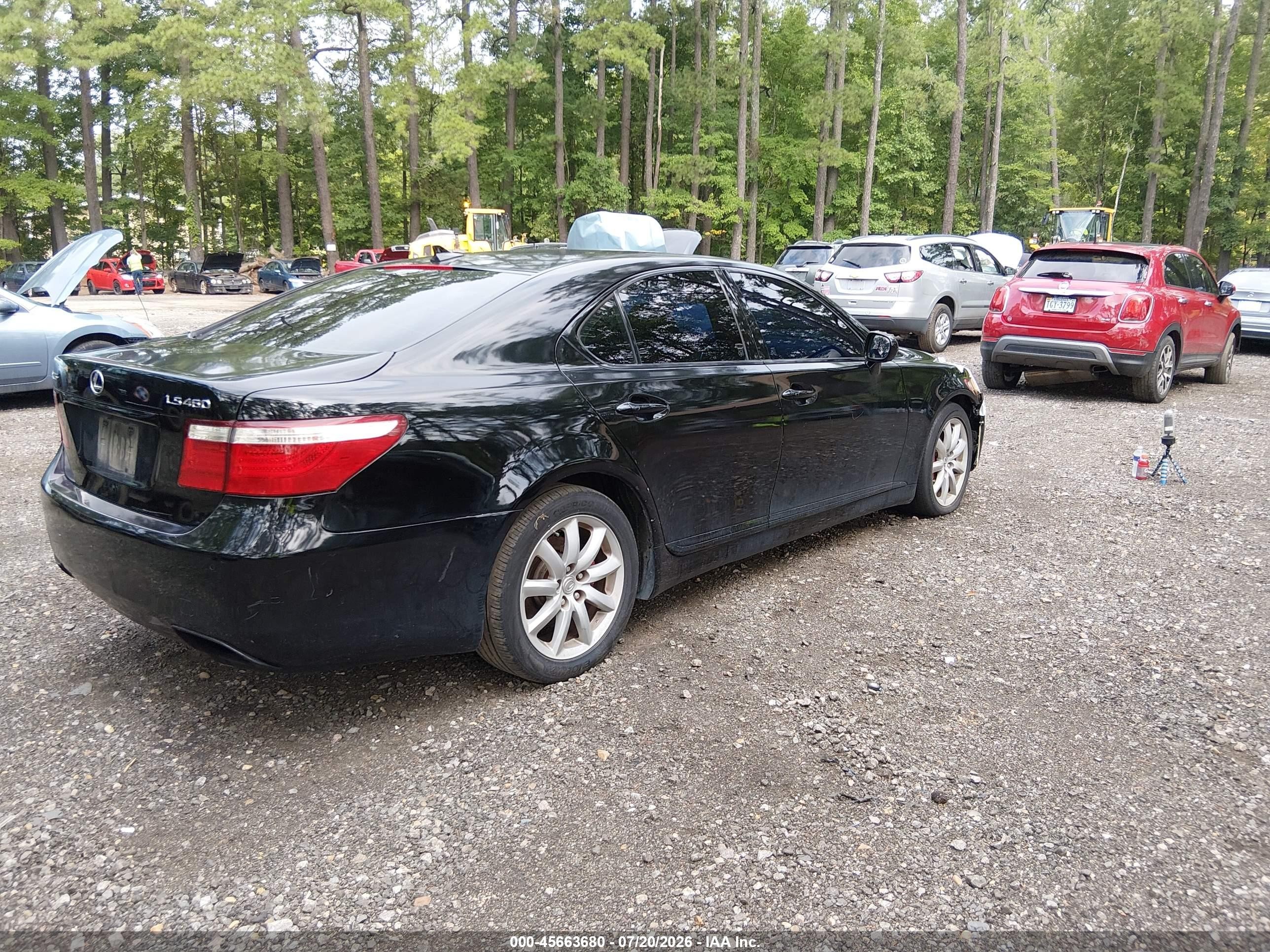 2008 Lexus Ls 460   Black vin: JTHBL46F185059641