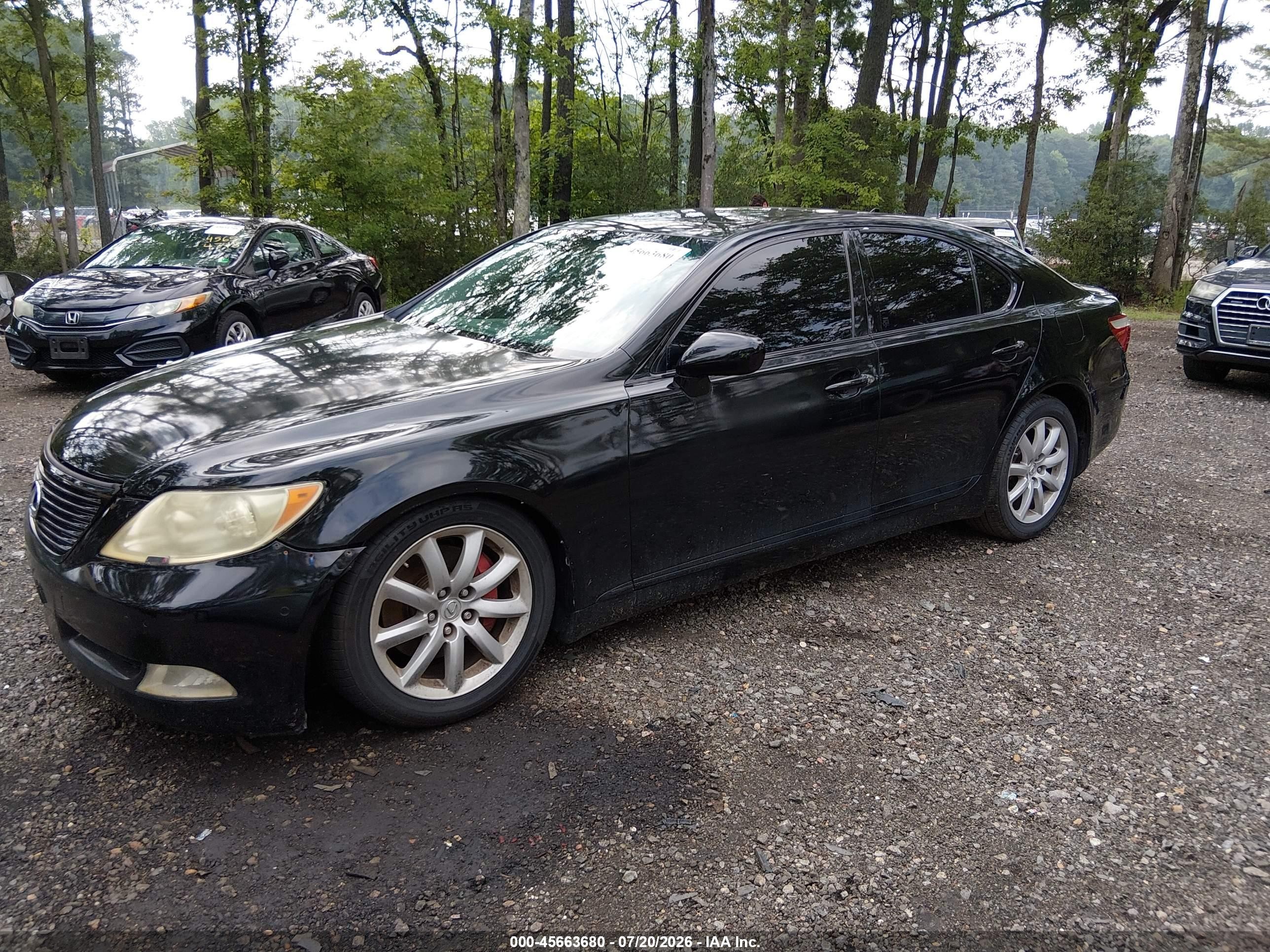 2008 Lexus Ls 460   Black vin: JTHBL46F185059641