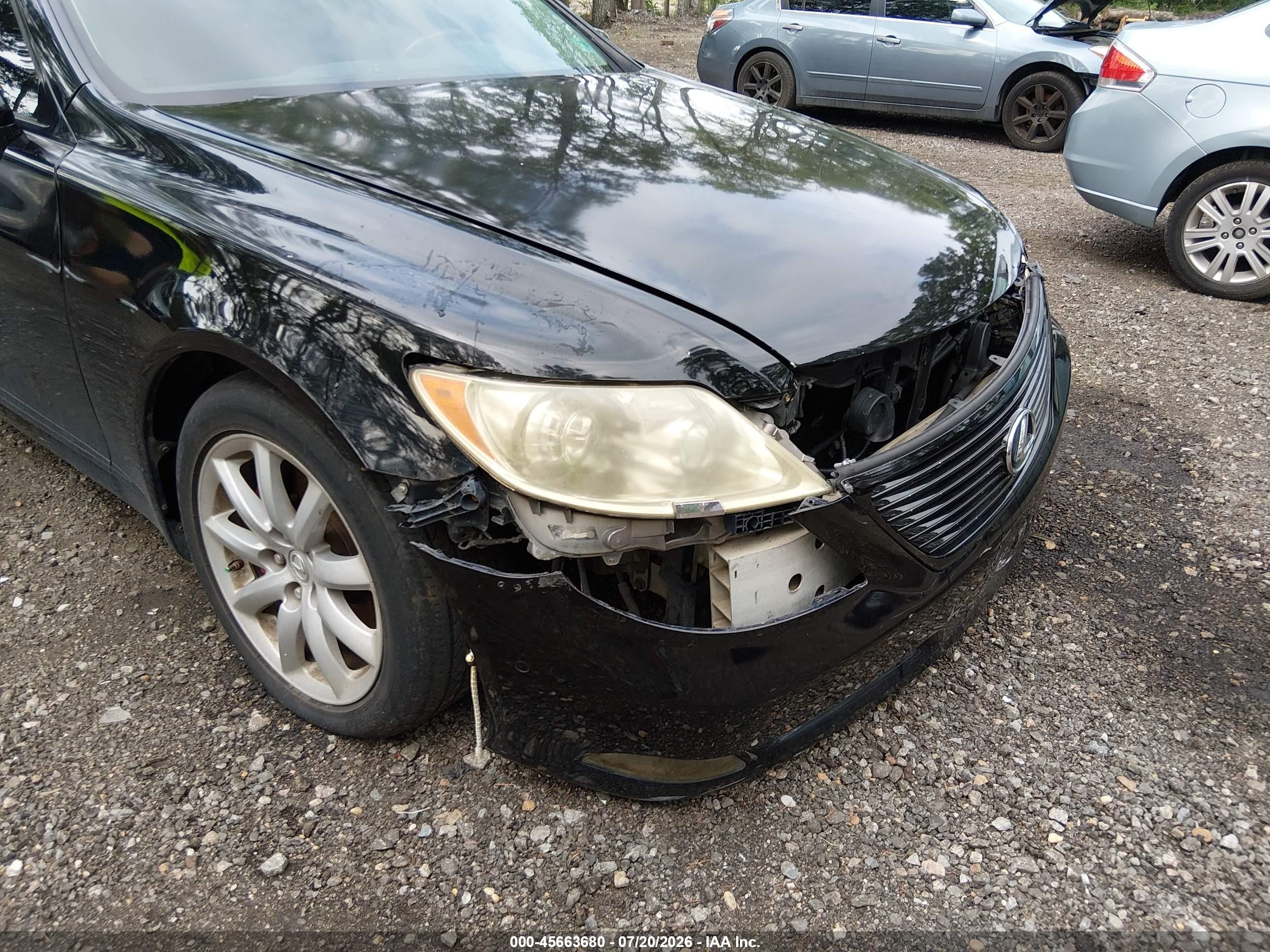 2008 Lexus Ls 460   Black vin: JTHBL46F185059641