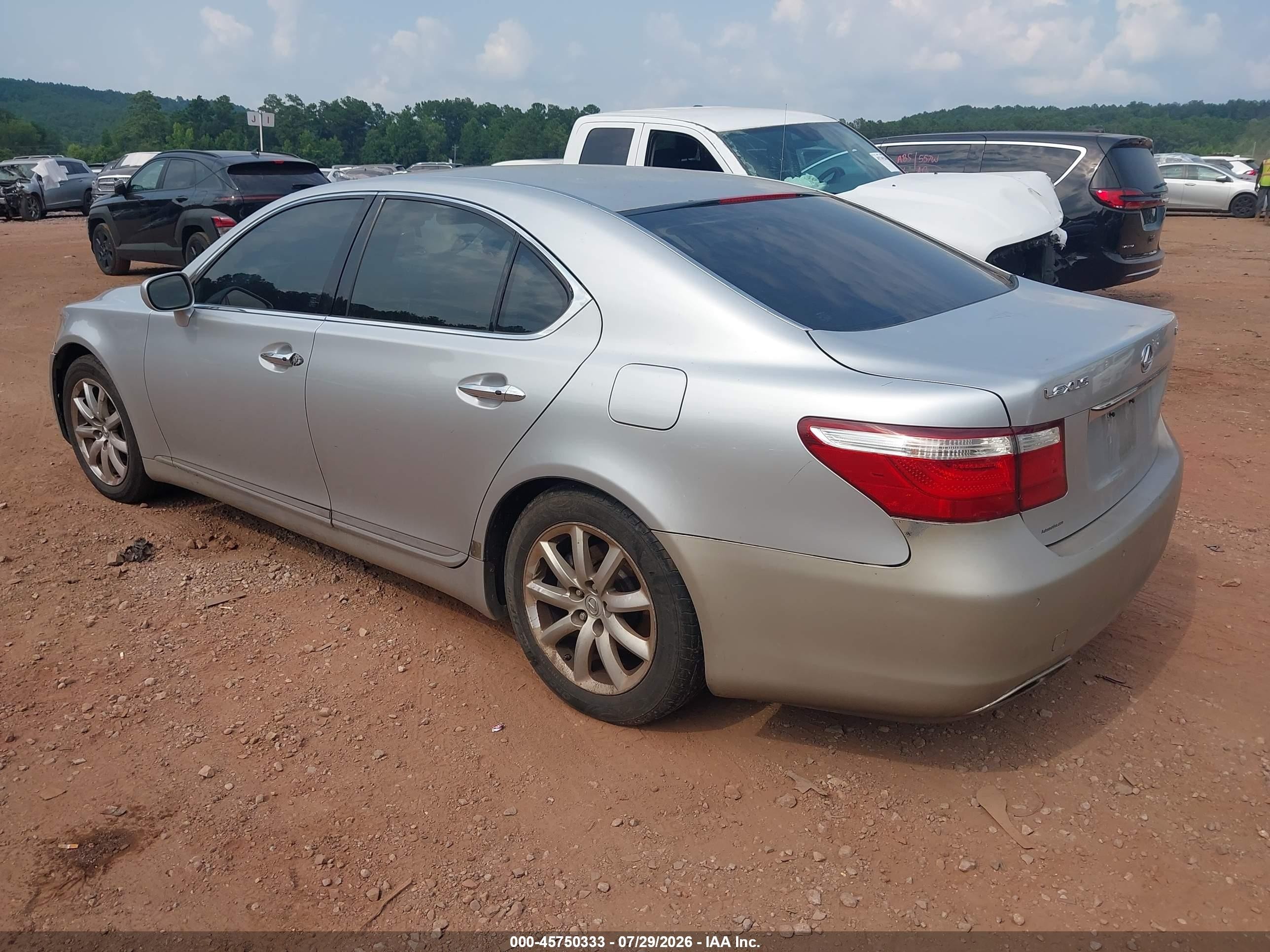 2008 Lexus Ls 460 Silver vin: JTHBL46F185081591