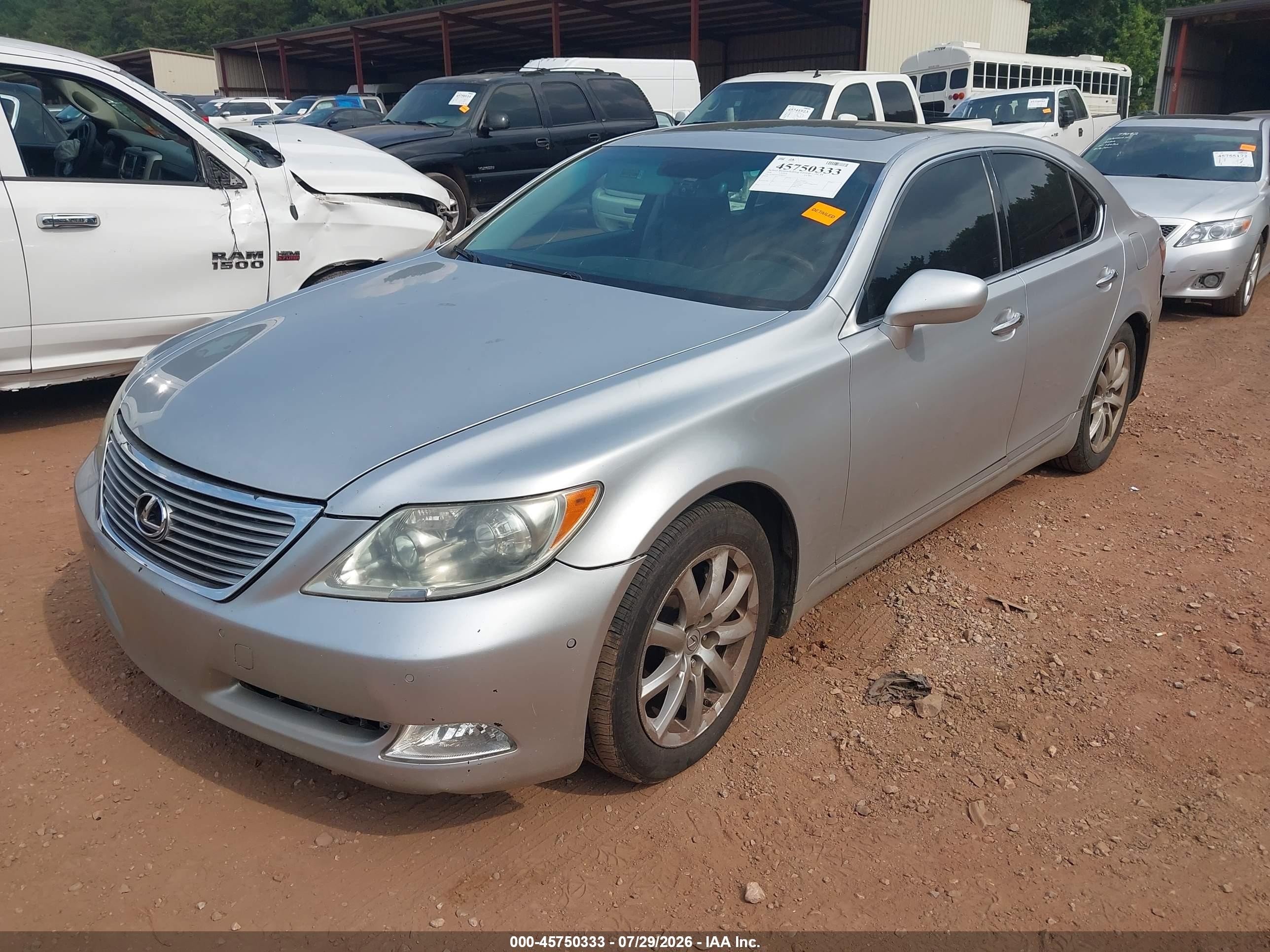 2008 Lexus Ls 460 Silver vin: JTHBL46F185081591