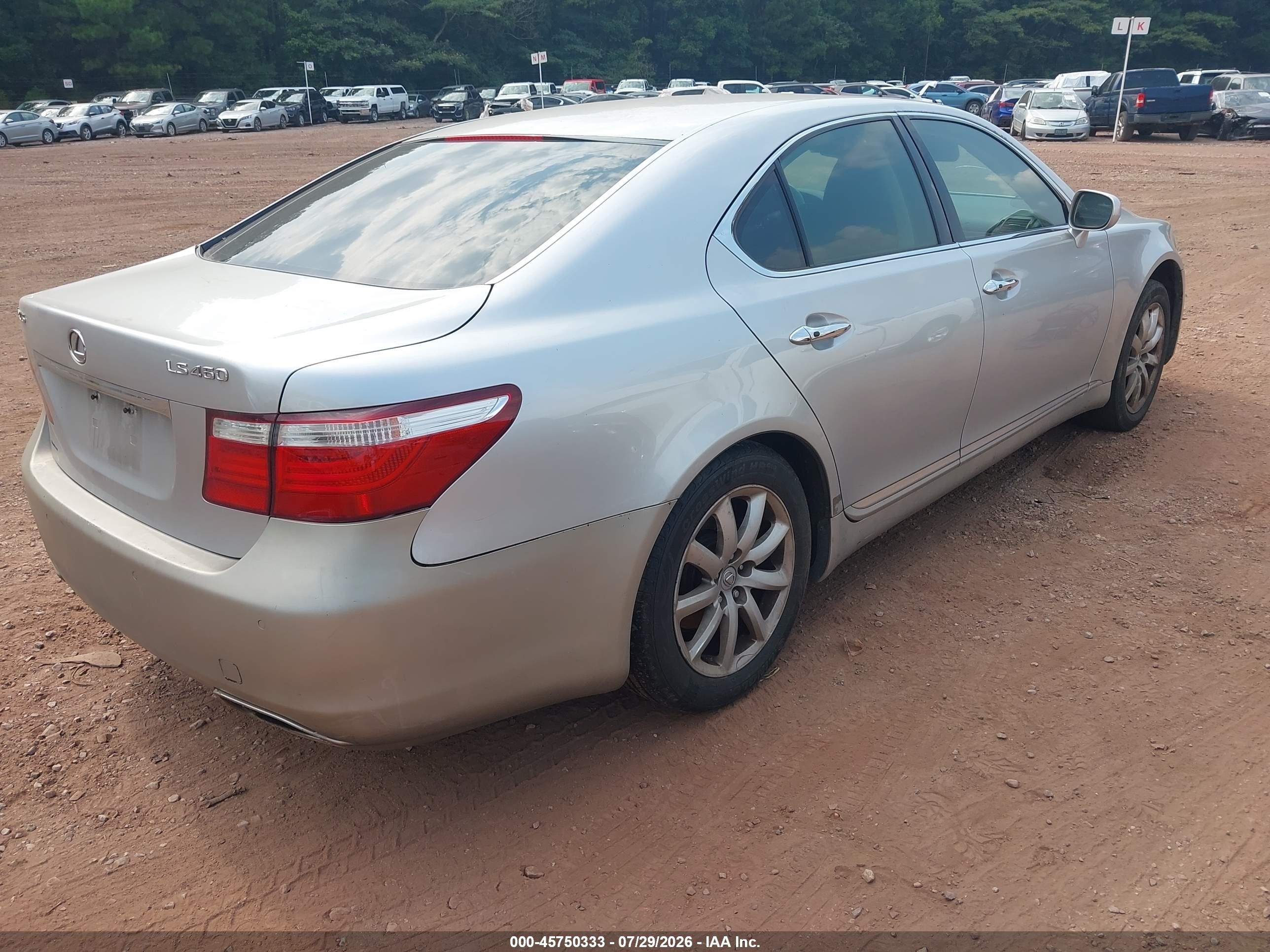 2008 Lexus Ls 460 Silver vin: JTHBL46F185081591