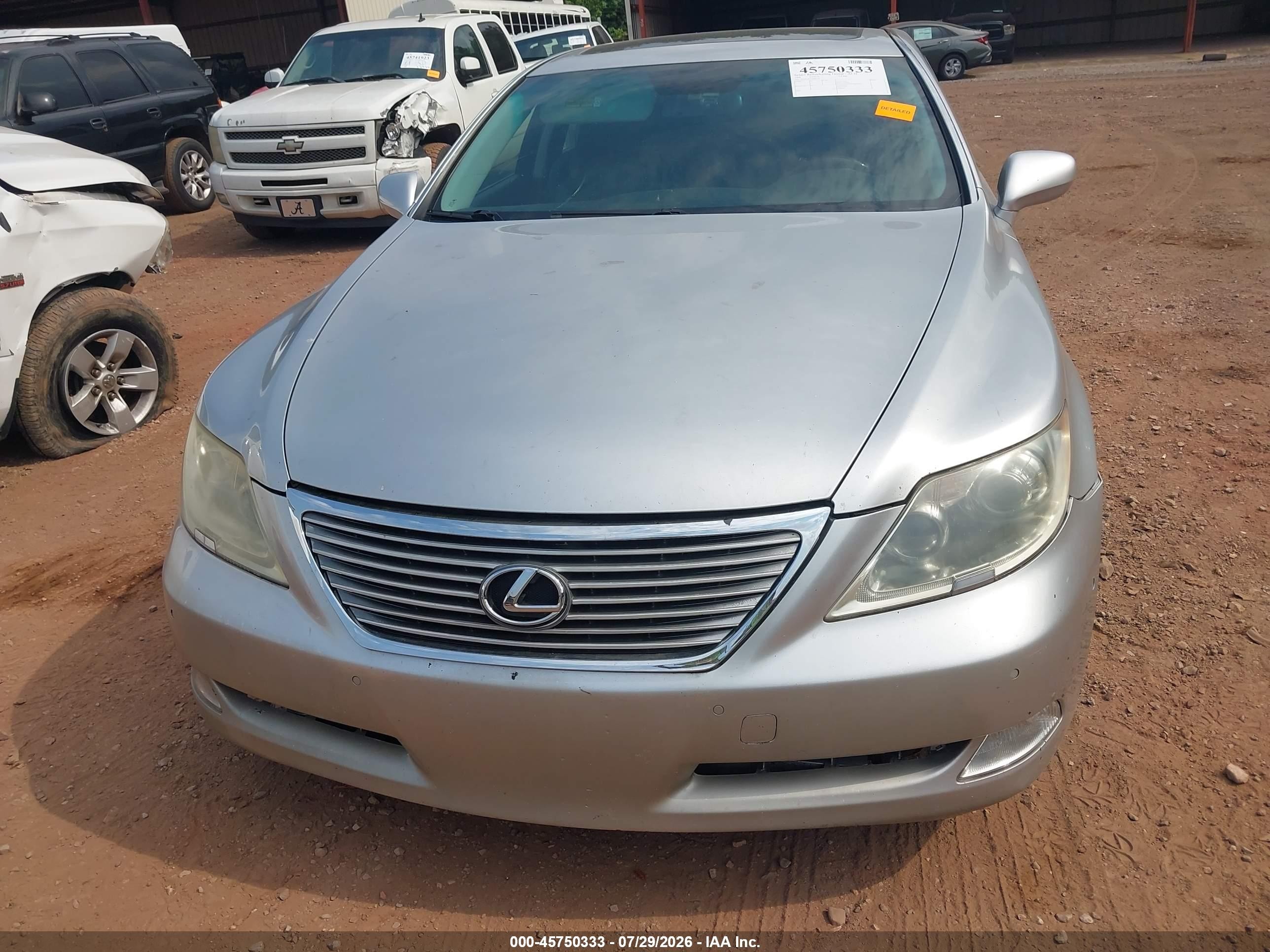 2008 Lexus Ls 460 Silver vin: JTHBL46F185081591