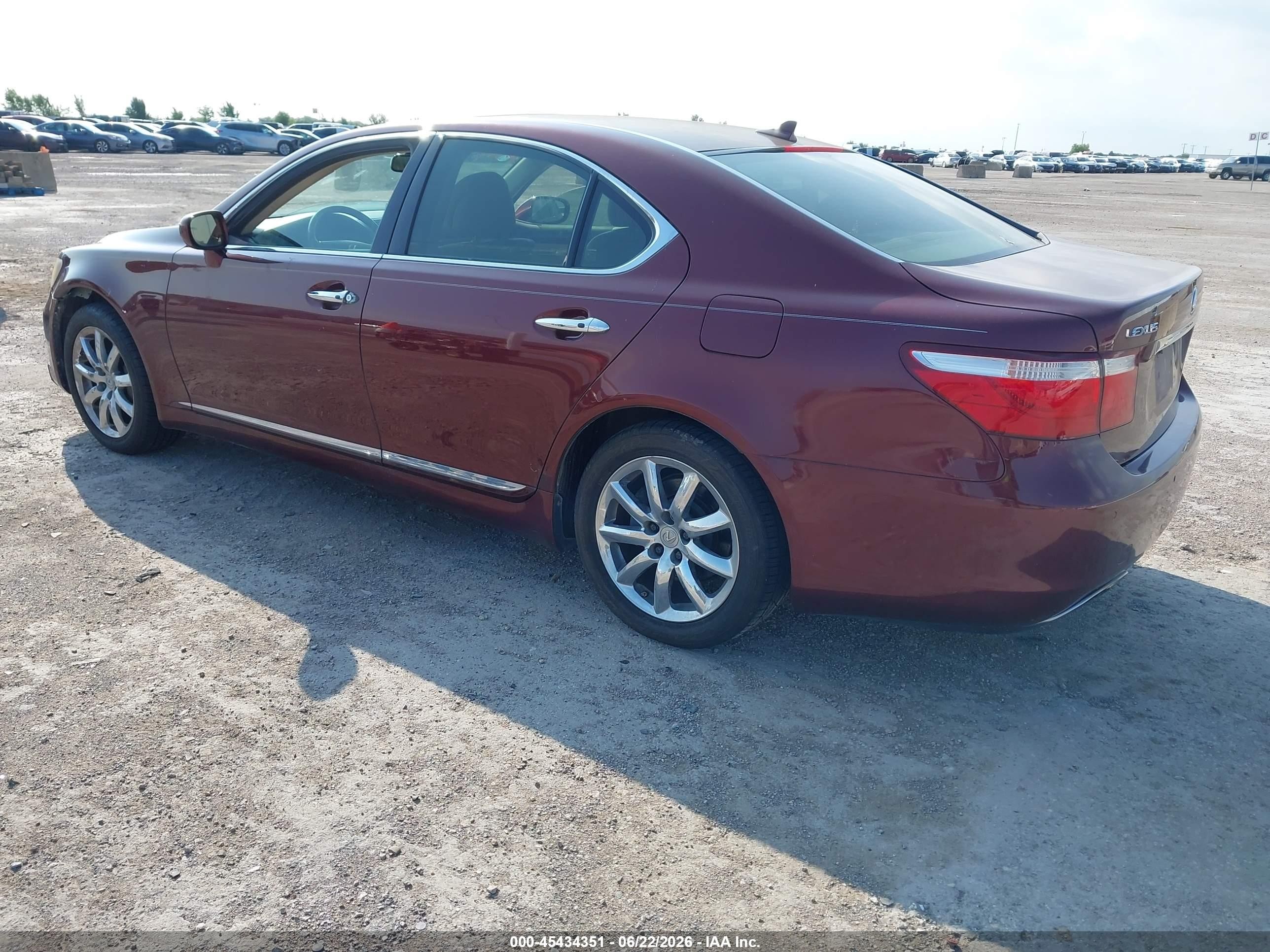 2008 Lexus Ls 460   Burgundy vin: JTHBL46F185083342
