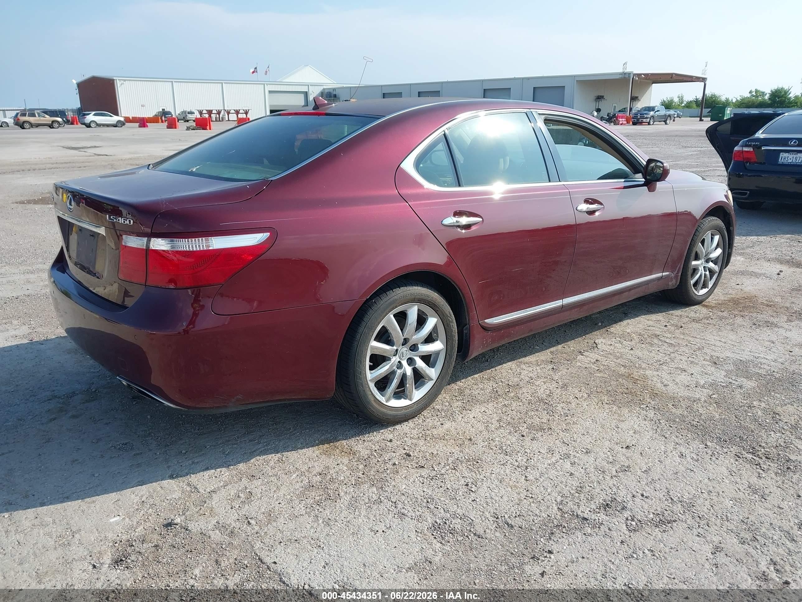 2008 Lexus Ls 460   Burgundy vin: JTHBL46F185083342