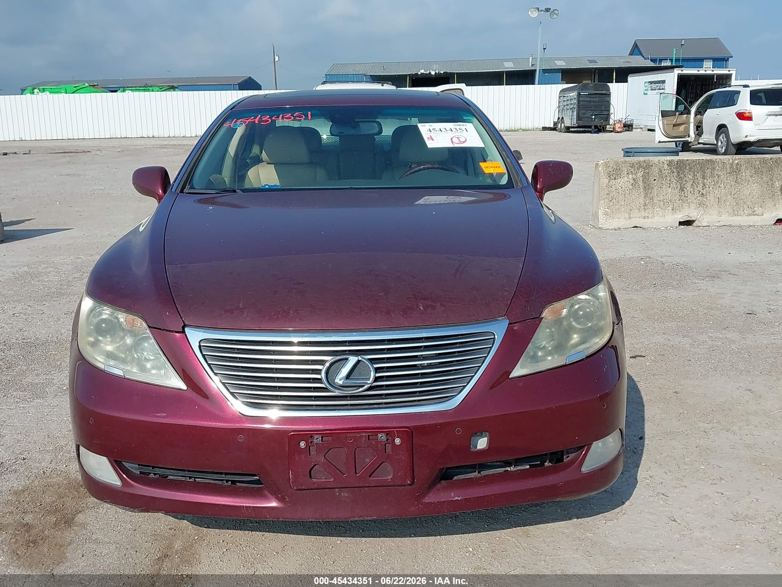 2008 Lexus Ls 460   Burgundy vin: JTHBL46F185083342