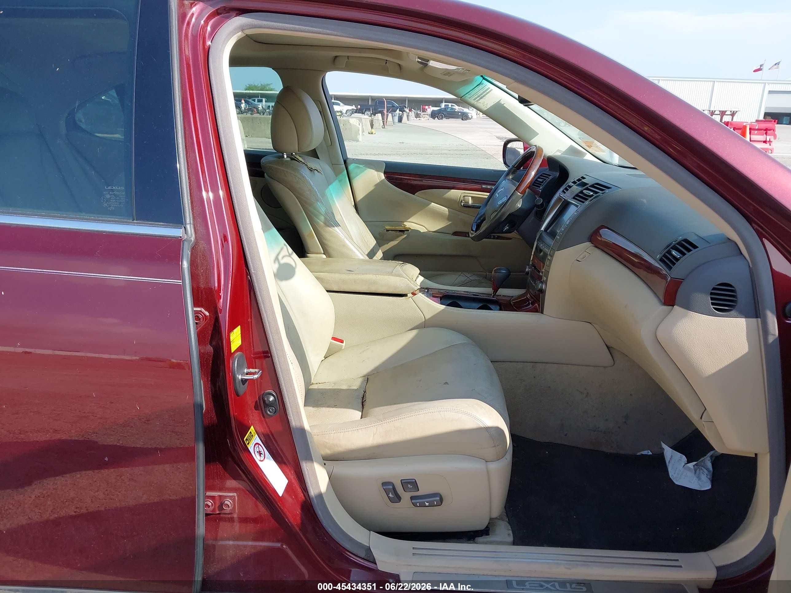 2008 Lexus Ls 460   Burgundy vin: JTHBL46F185083342