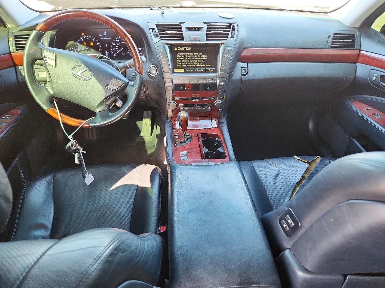 2007 Lexus Ls 460 Black vin: JTHBL46F275022483