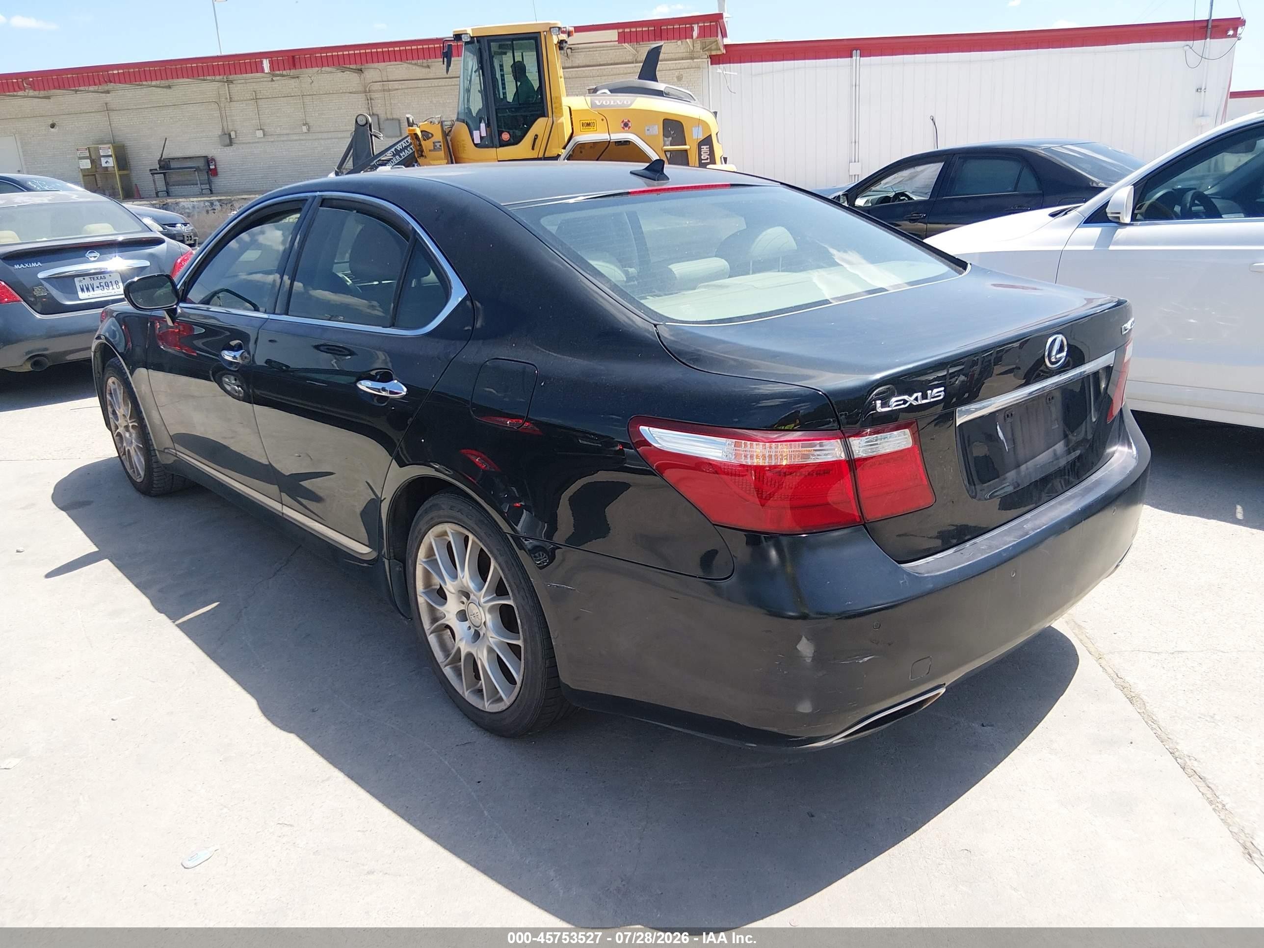 2007 Lexus Ls 460   Black vin: JTHBL46F275031295