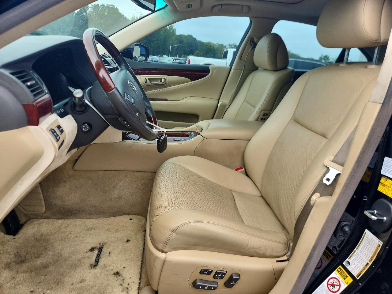2007 Lexus Ls 460 Black vin: JTHBL46F275037453