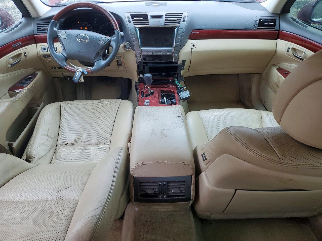 2007 Lexus Ls 460 Maroon vin: JTHBL46F275037954