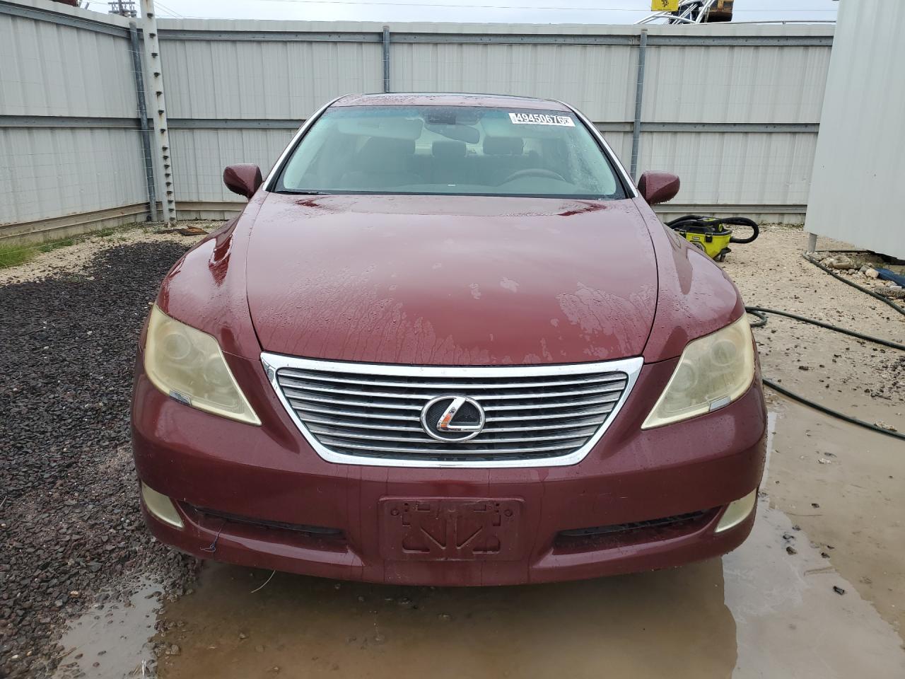 2007 Lexus Ls 460 Maroon vin: JTHBL46F275037954 Damage: Left Head Lamp, Faded, Acceptable