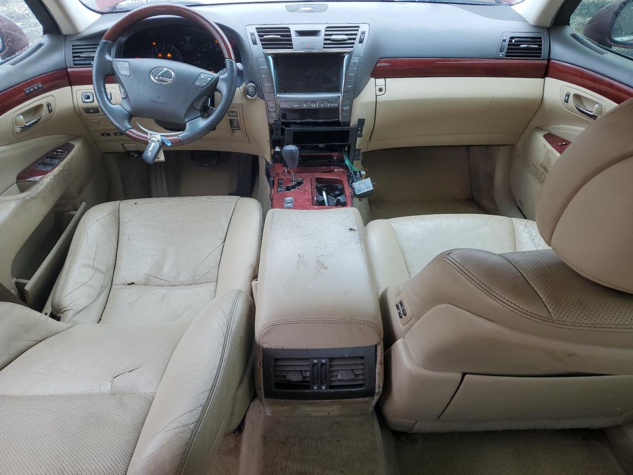 2007 Lexus Ls 460 Maroon vin: JTHBL46F275037954 Damage: Left Front Seat, Torn, 3 To 4 Inches