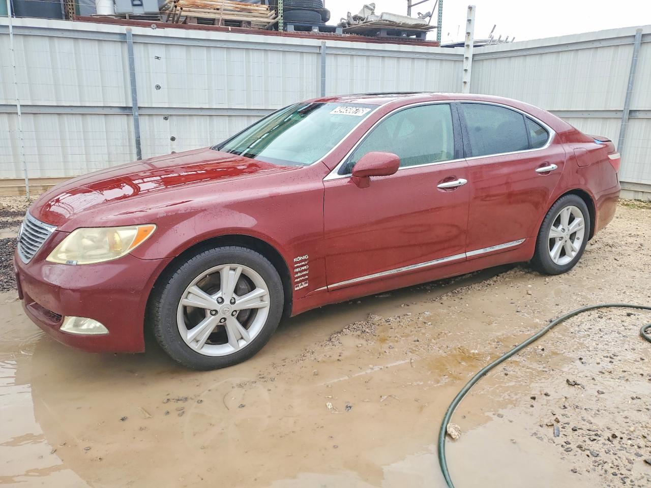 2007 Lexus Ls 460 Maroon vin: JTHBL46F275037954