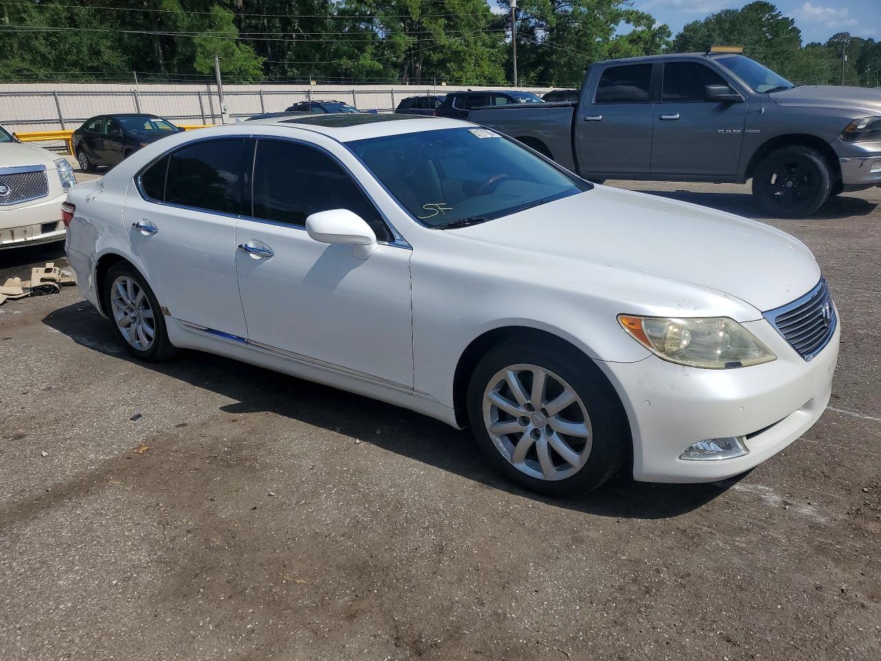 2007 Lexus Ls 460 White vin: JTHBL46F275038599