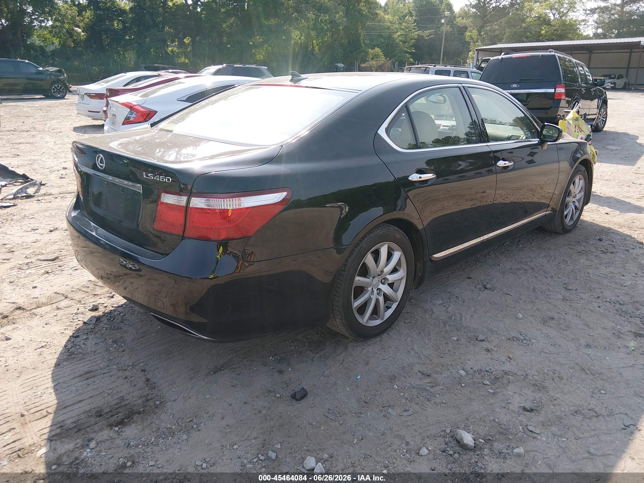 2008 Lexus Ls 460   Черный vin: JTHBL46F285083561