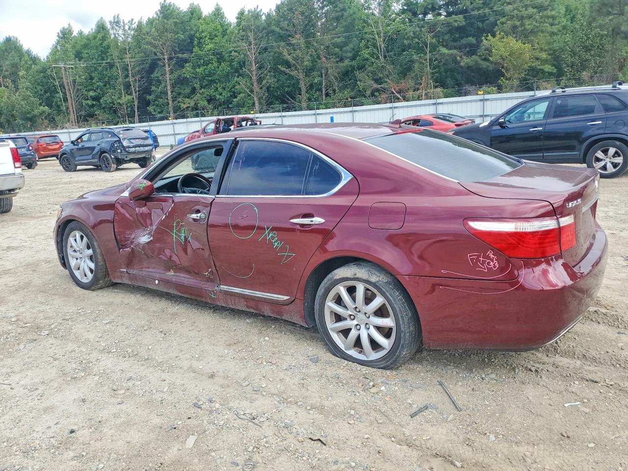 2007 Lexus Ls 460 Burgundy vin: JTHBL46F375006261