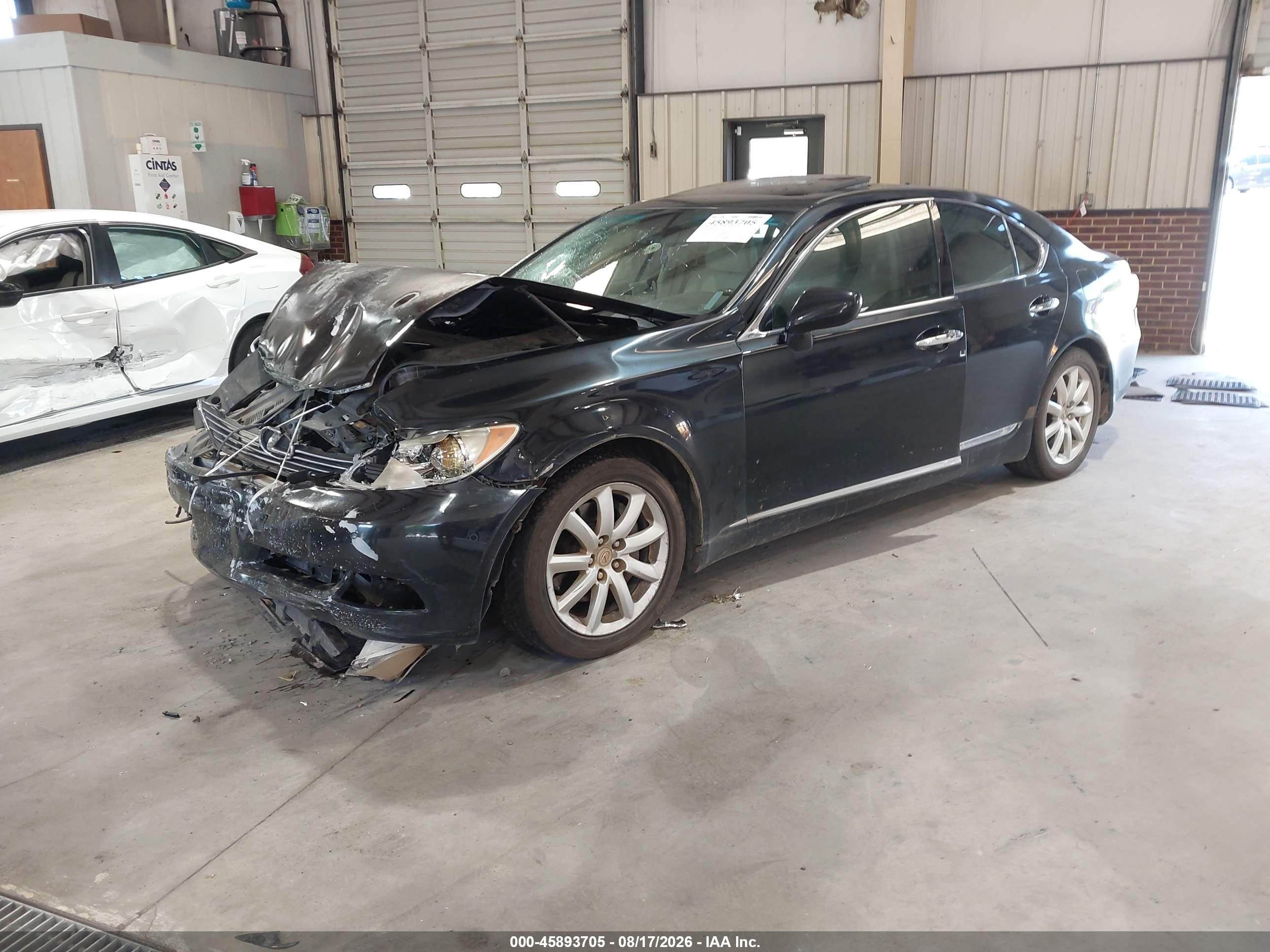 2007 Lexus Ls 460   Black vin: JTHBL46F375010262