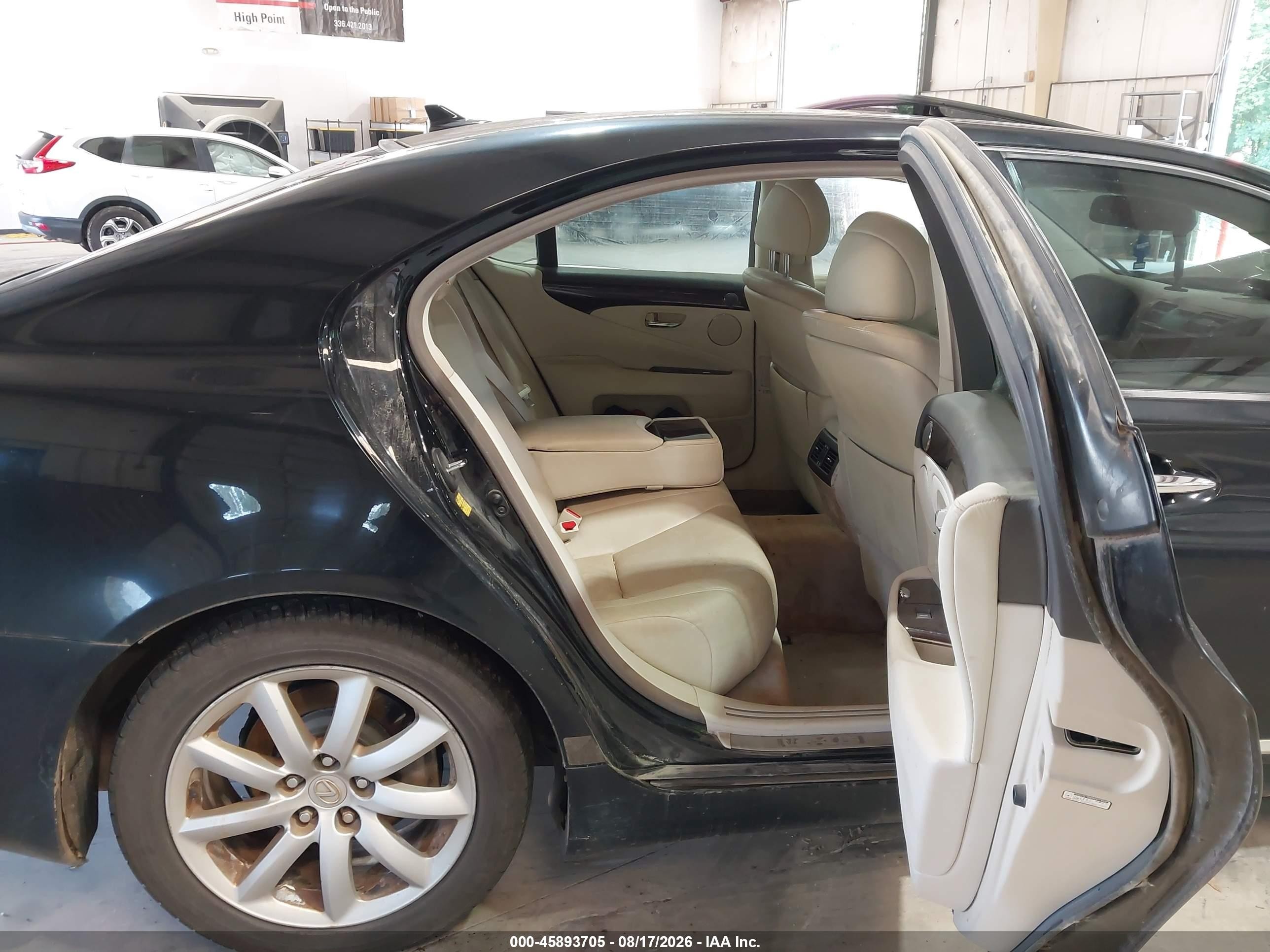 2007 Lexus Ls 460   Black vin: JTHBL46F375010262