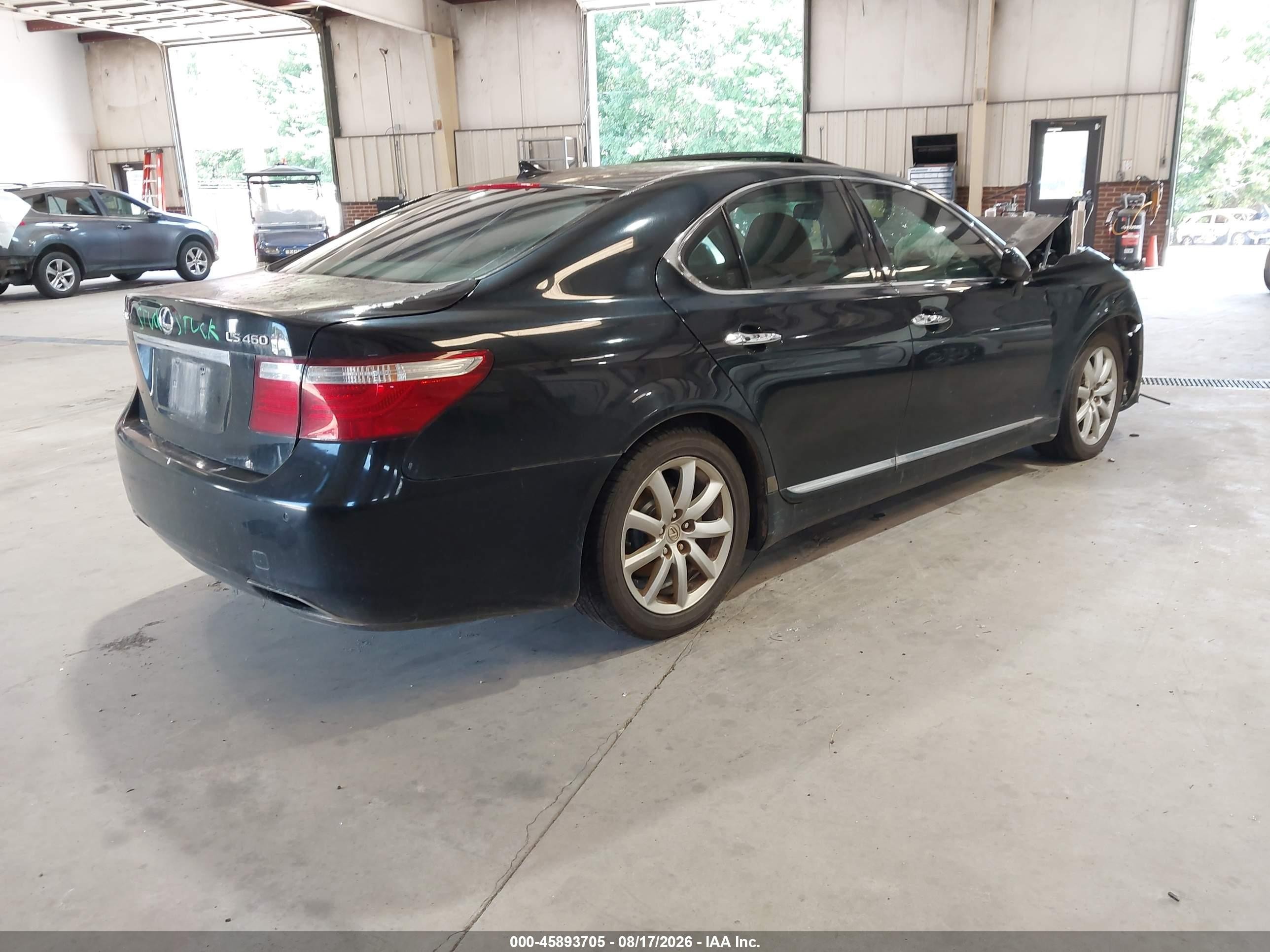 2007 Lexus Ls 460   Black vin: JTHBL46F375010262