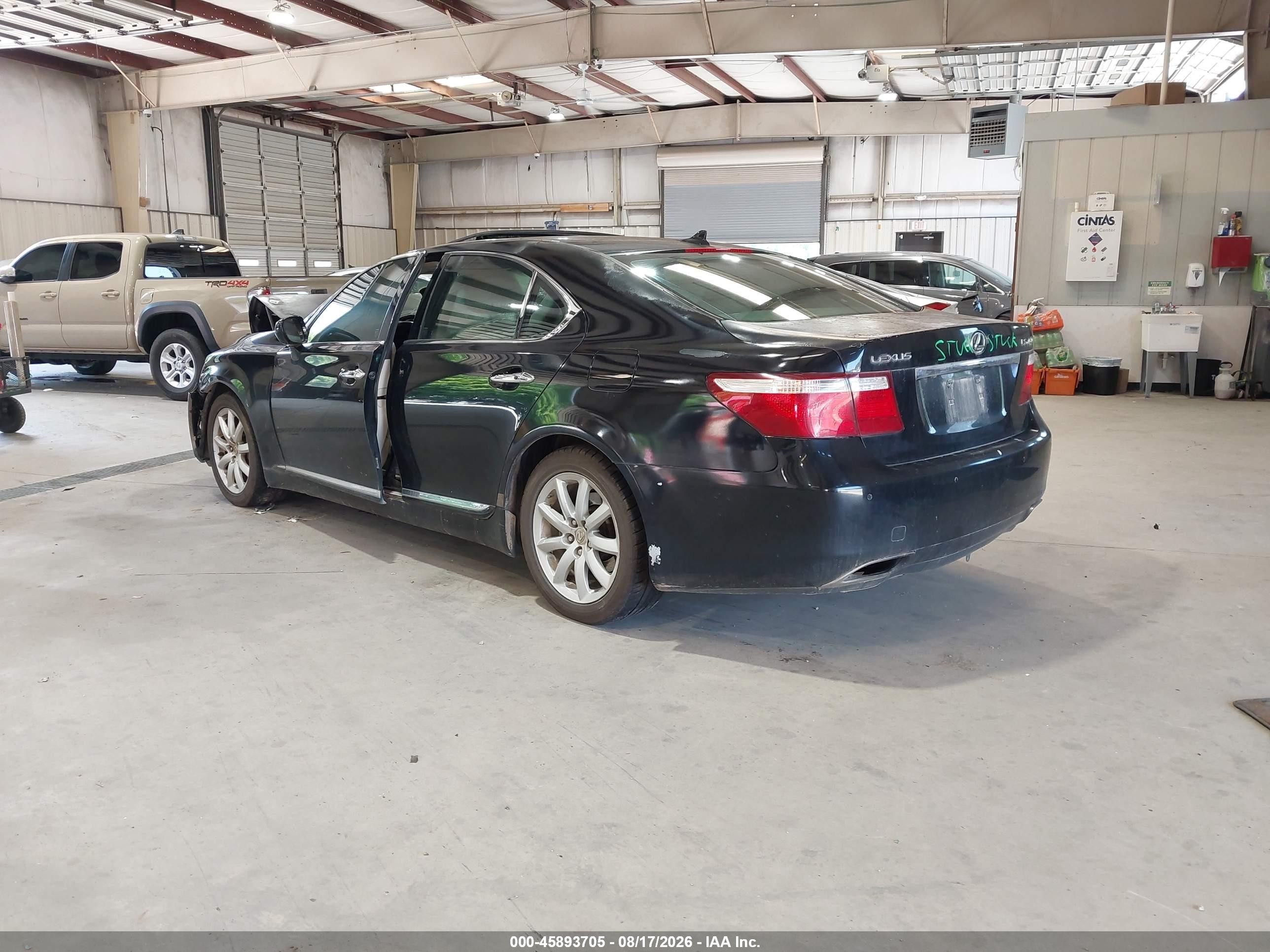 2007 Lexus Ls 460   Black vin: JTHBL46F375010262
